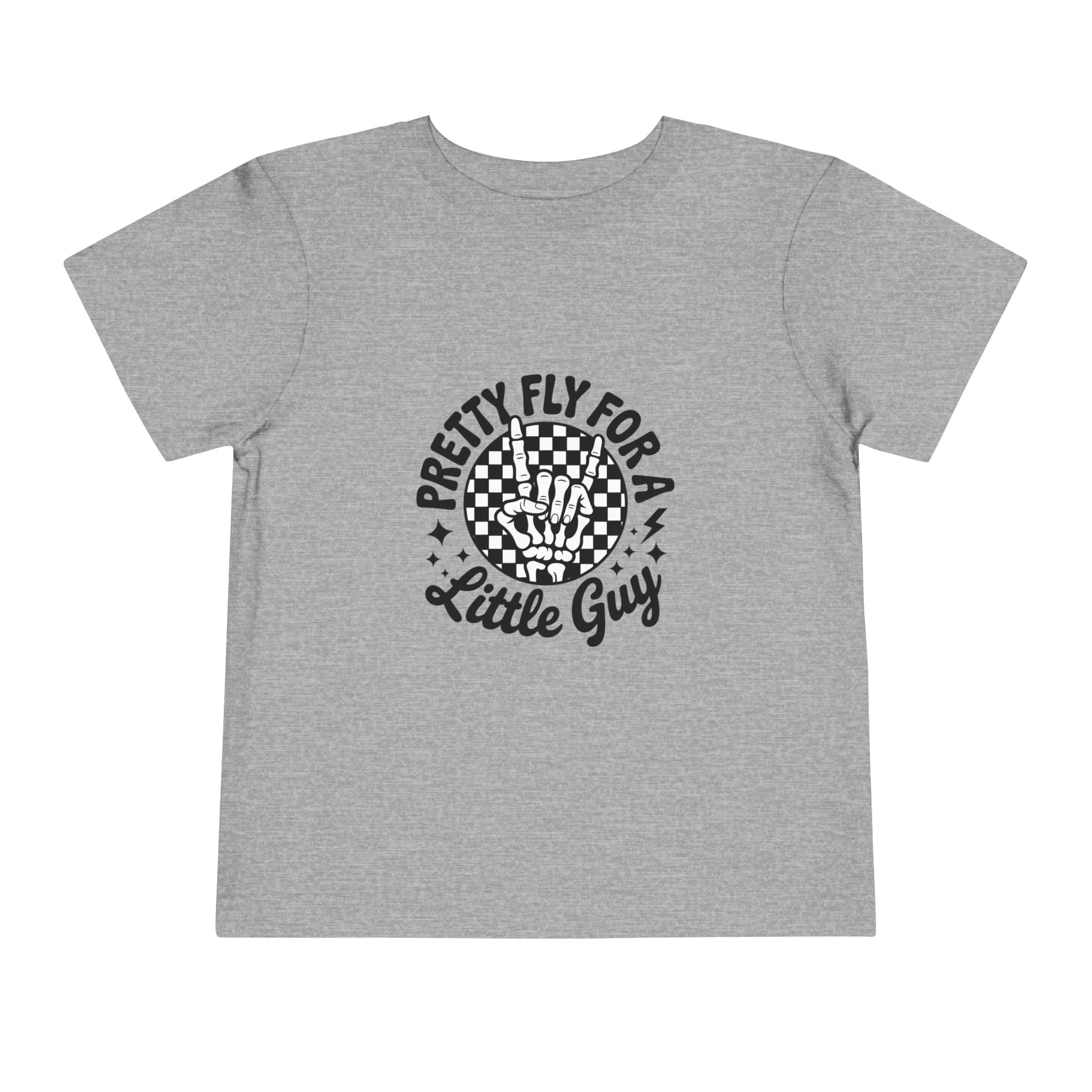 Toddler Tee — "Pretty Fly for a Little Guy" Checkered Vintage Graphic