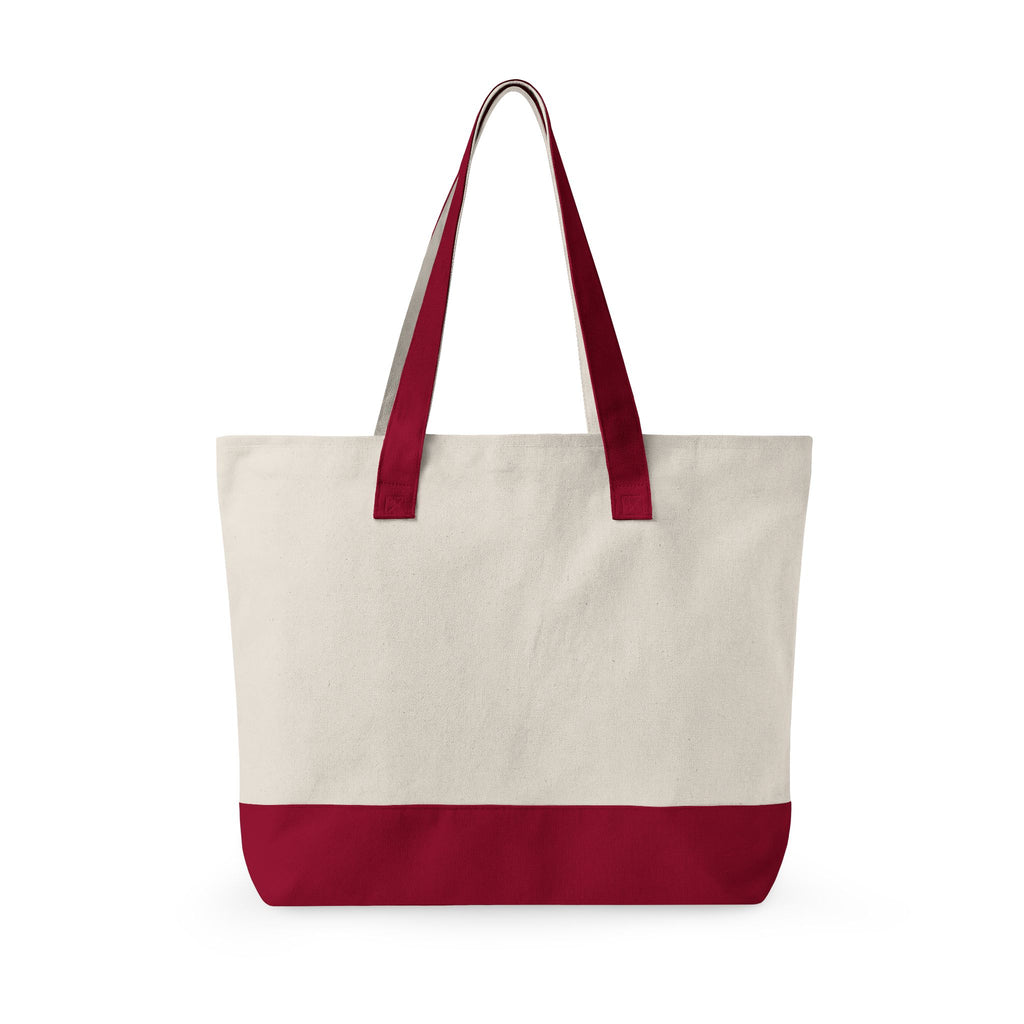 Canvas Tote Bag — 'Bloom Where You Are Planted' Floral Zippered Tote
