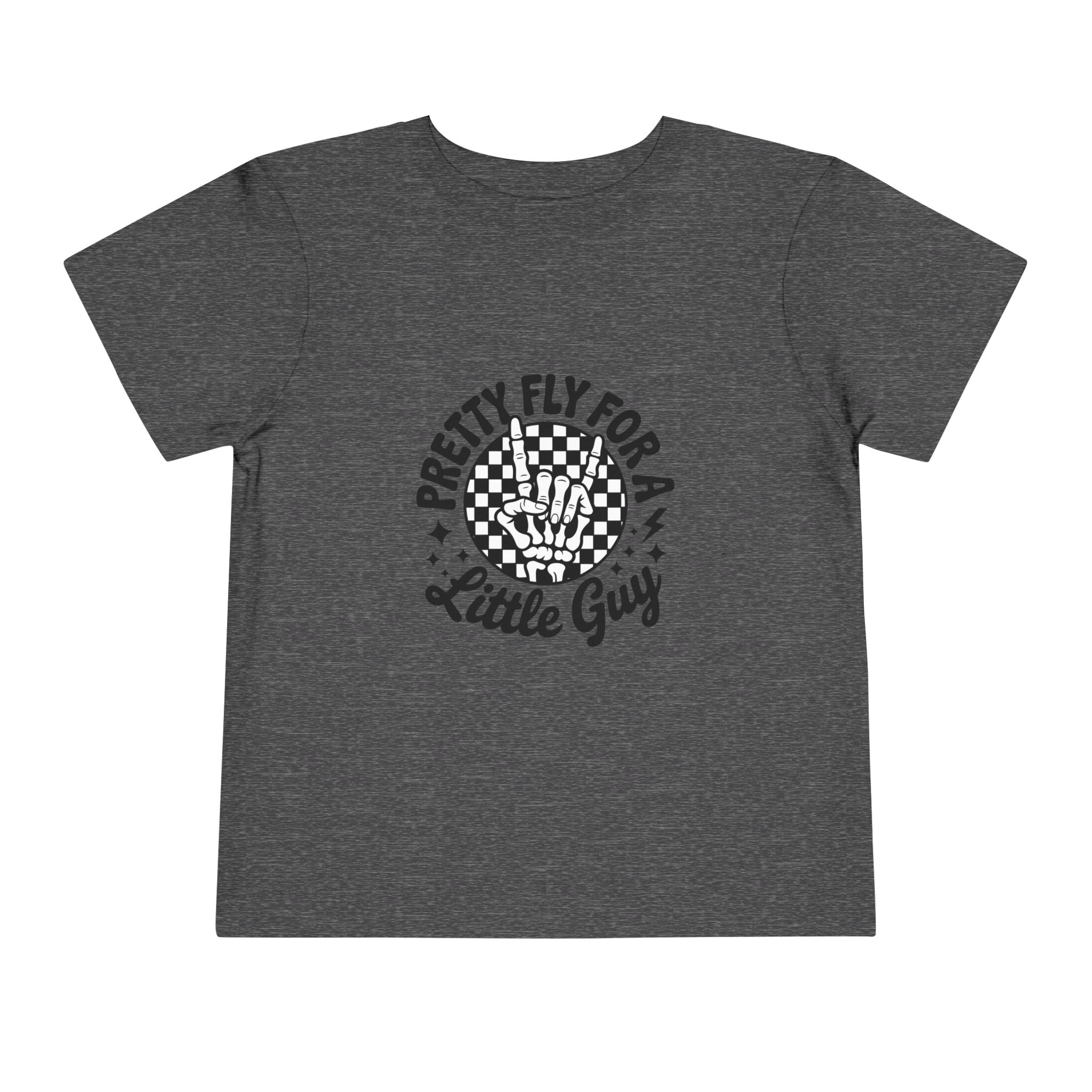 Toddler Tee — "Pretty Fly for a Little Guy" Checkered Vintage Graphic