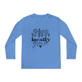 Youth Long Sleeve Tee — "Locally Grown" Floral Design