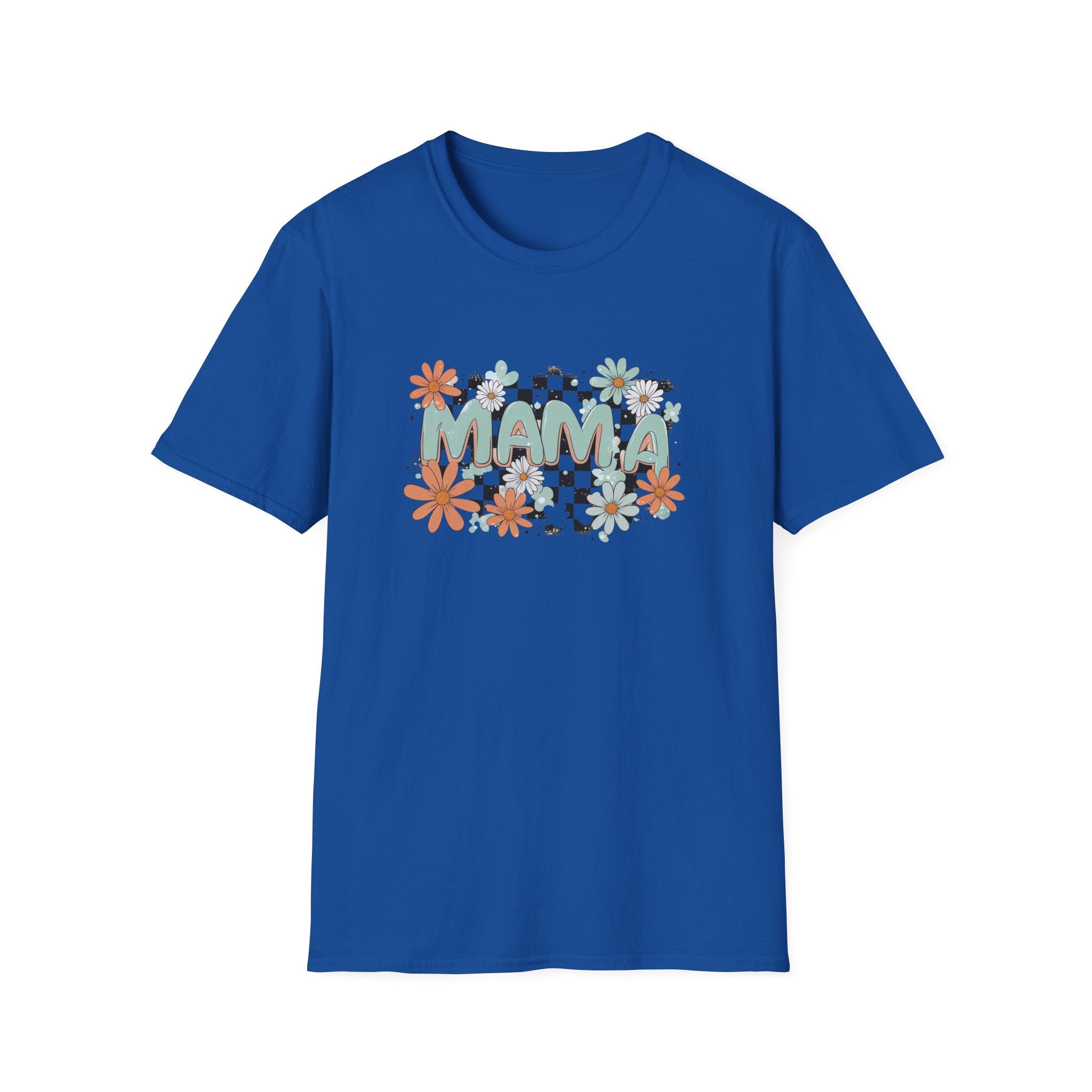Mama Floral Checkered T-Shirt