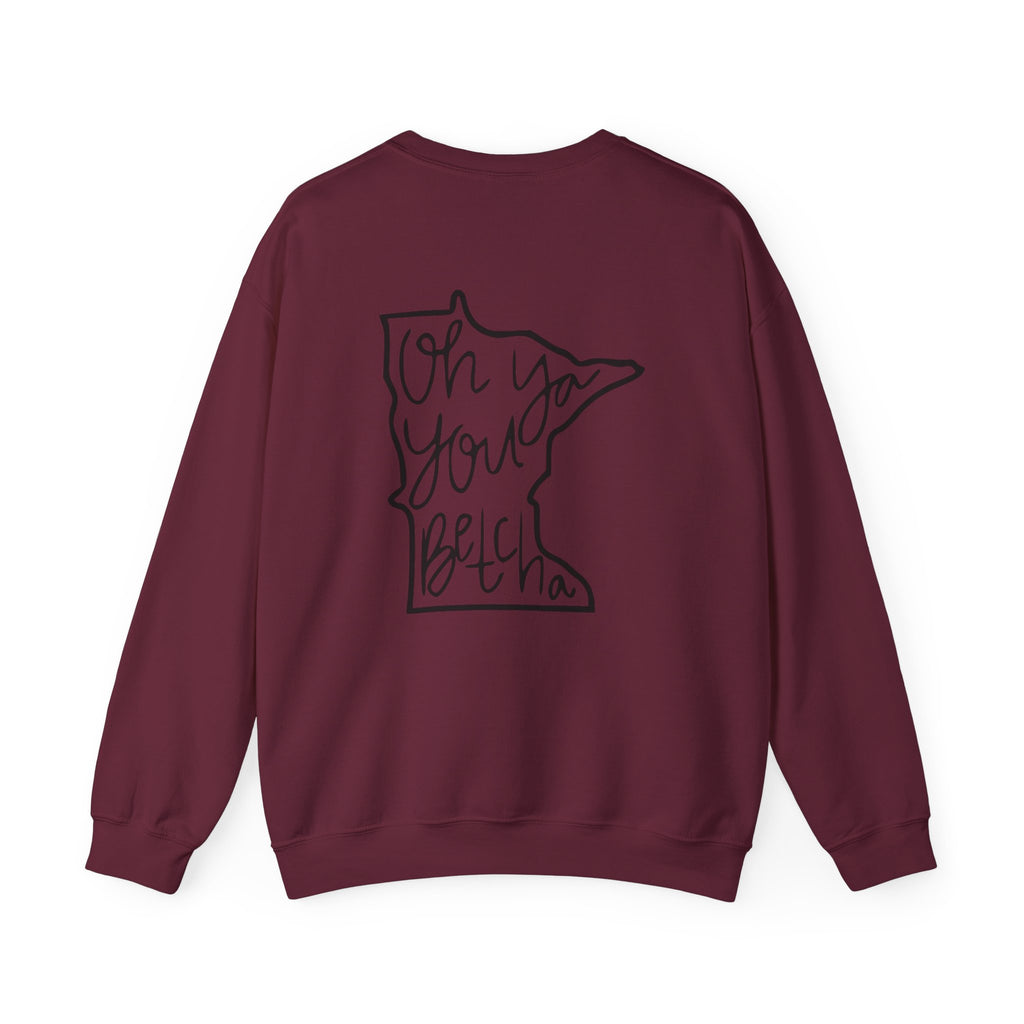 Minnesota 'Oh Ya You Betcha' Outline Crewneck