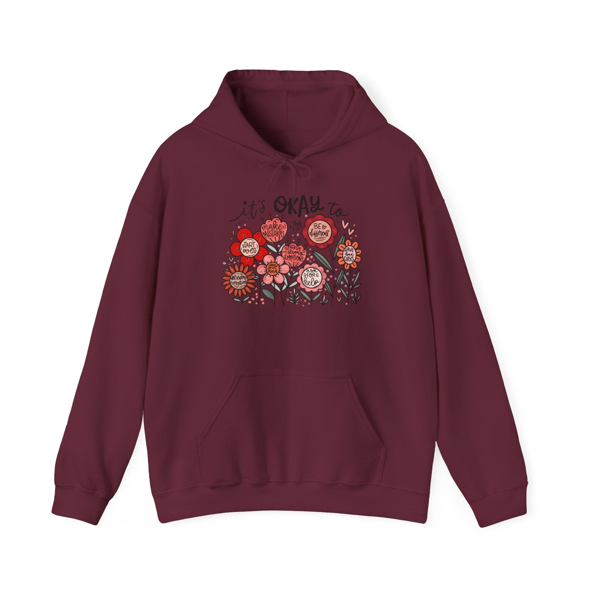 It’s Okay Floral Hoodie