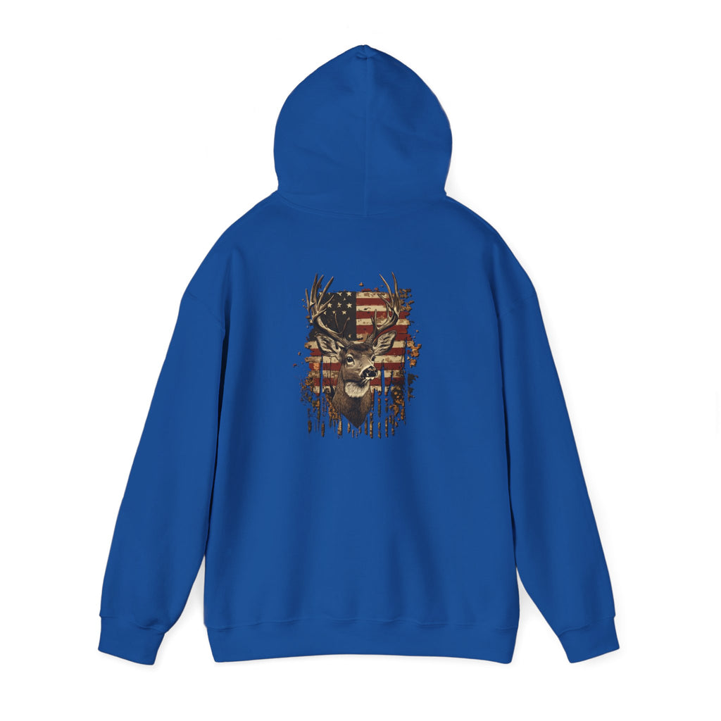 Rustic Patriotic Buck Hoodie