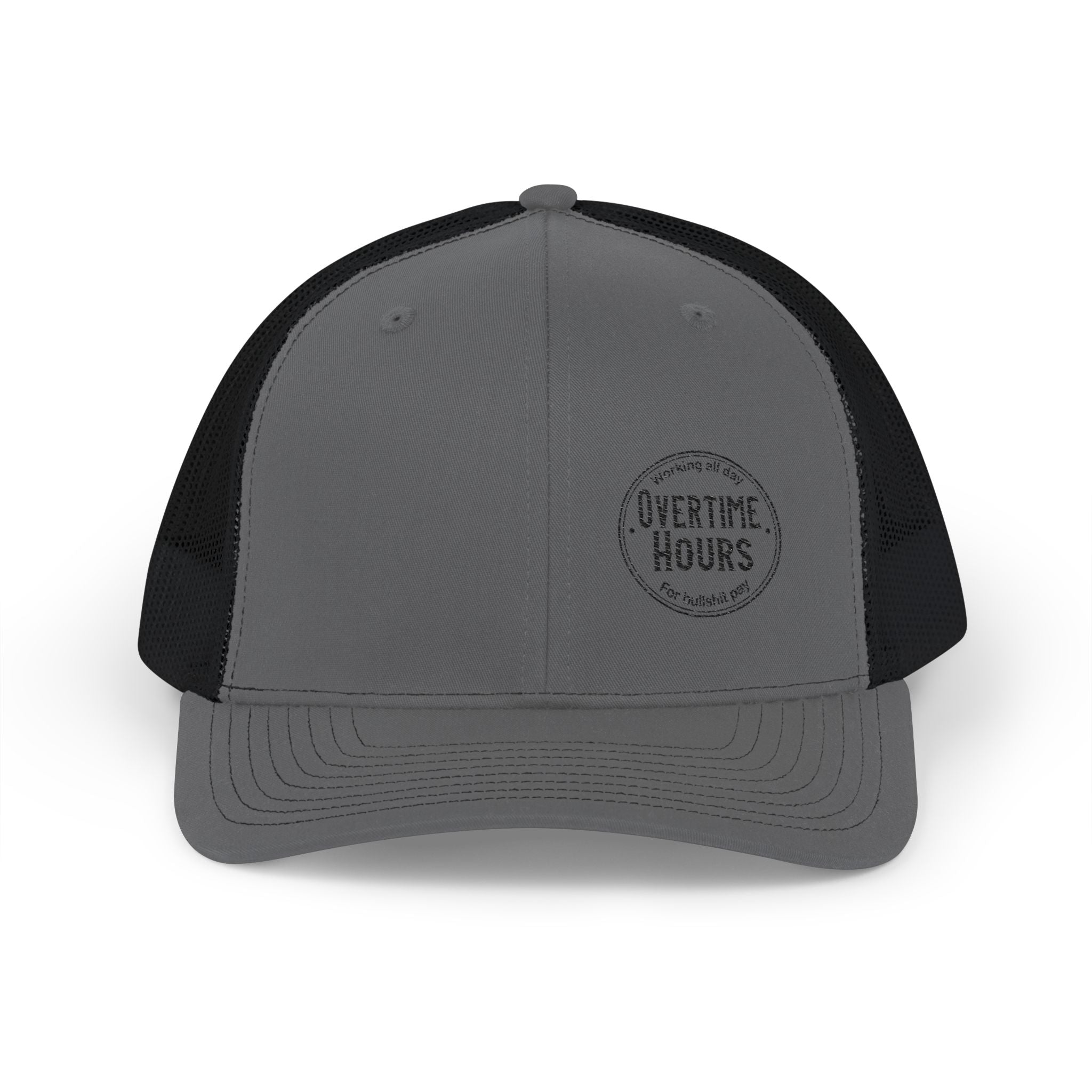 Overtime Hours Embroidered Trucker Cap