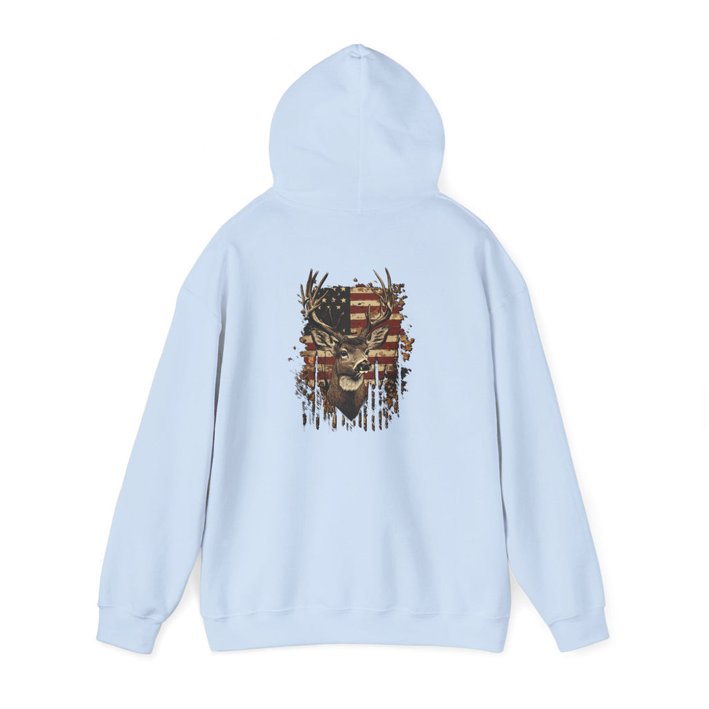 Rustic Patriotic Buck Hoodie