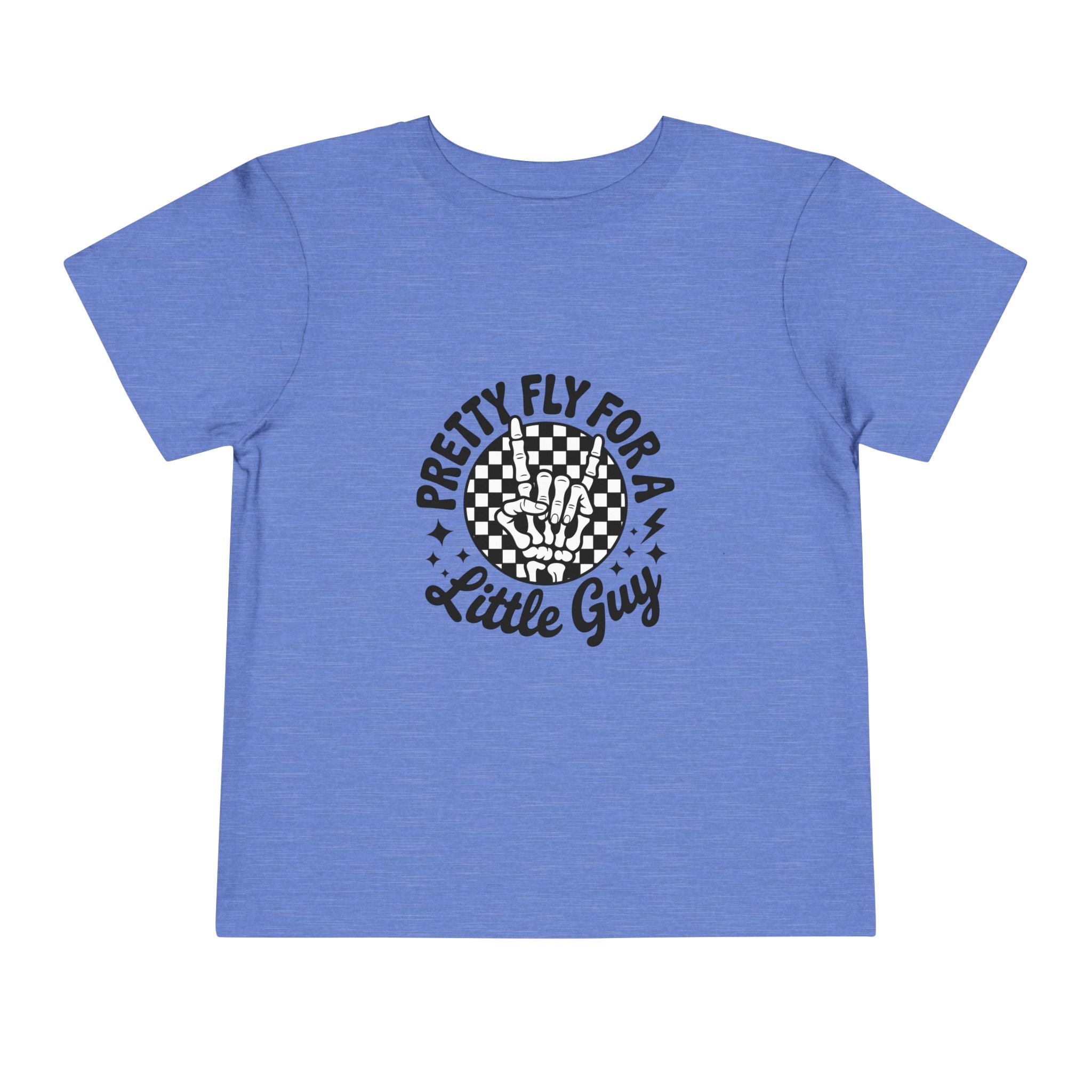 Toddler Tee — "Pretty Fly for a Little Guy" Checkered Vintage Graphic