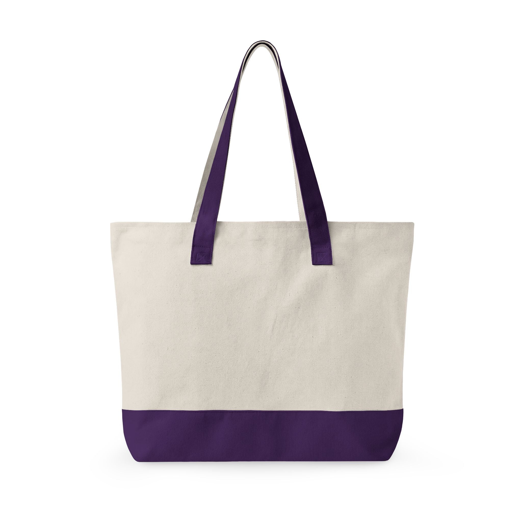 Canvas Tote Bag — 'Bloom Where You Are Planted' Floral Zippered Tote