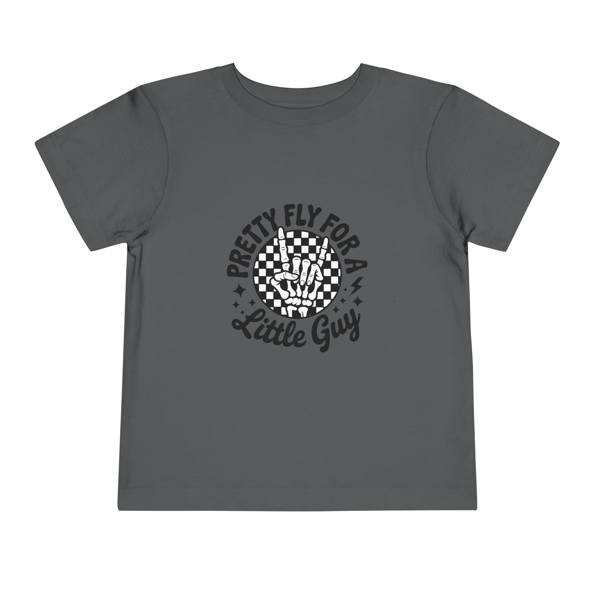 Toddler Tee — "Pretty Fly for a Little Guy" Checkered Vintage Graphic
