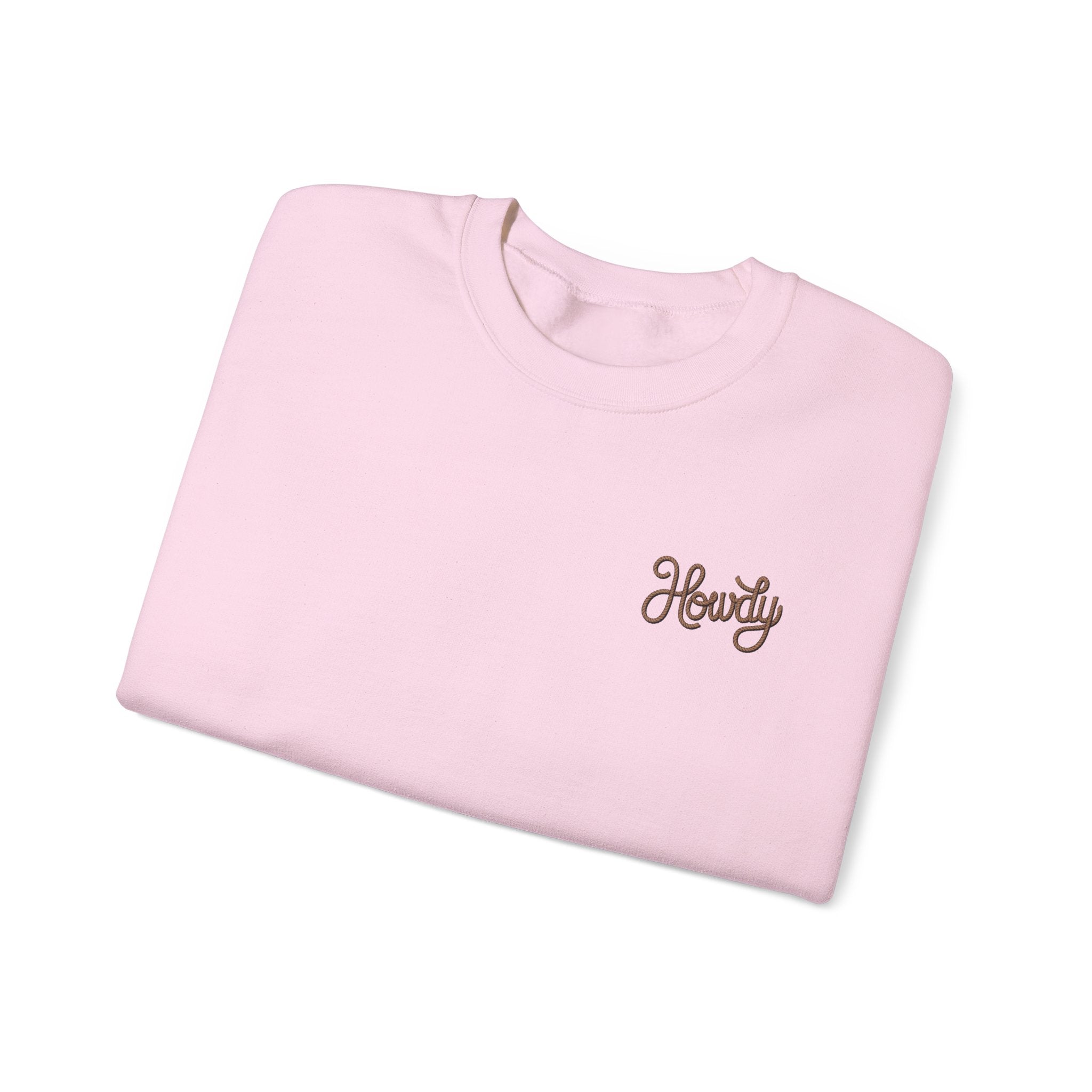 "Howdy" Cow Skull Floral Crewneck Sweatshirt