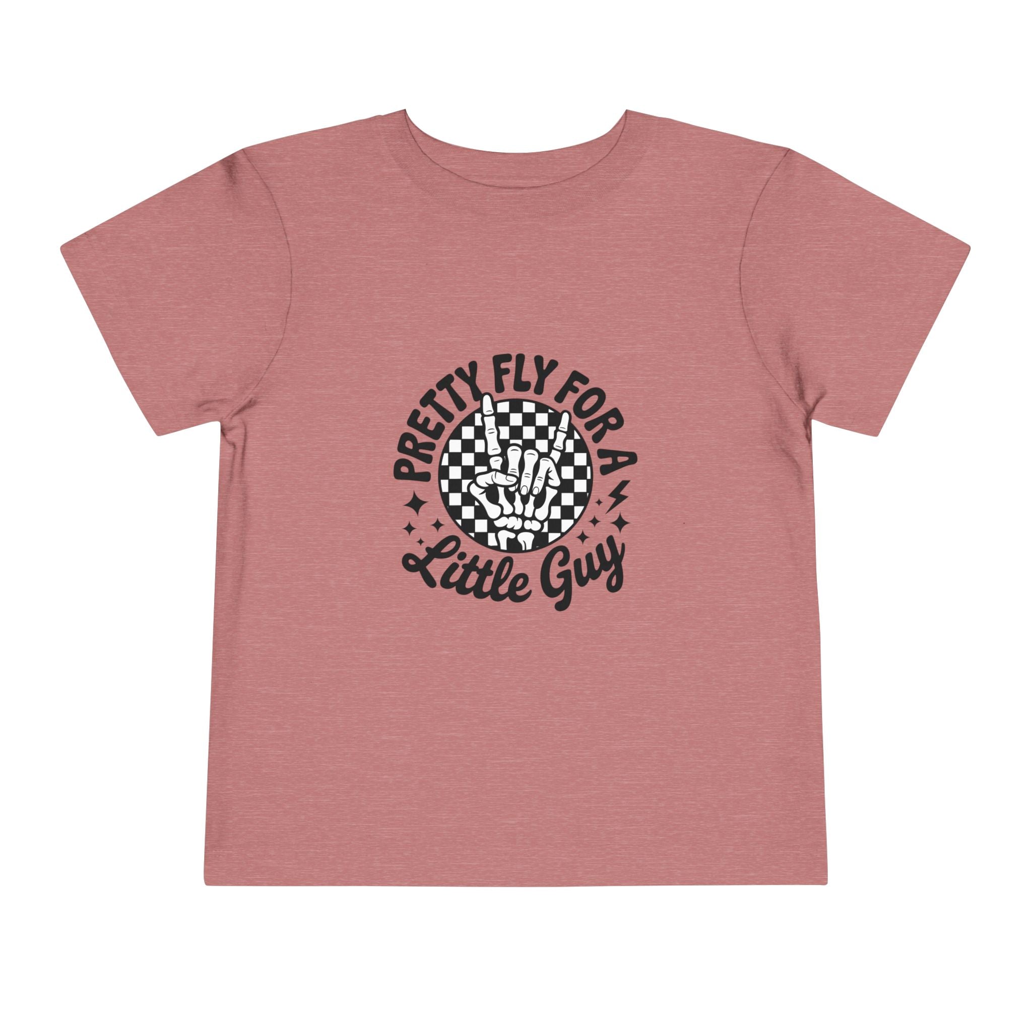 Toddler Tee — "Pretty Fly for a Little Guy" Checkered Vintage Graphic