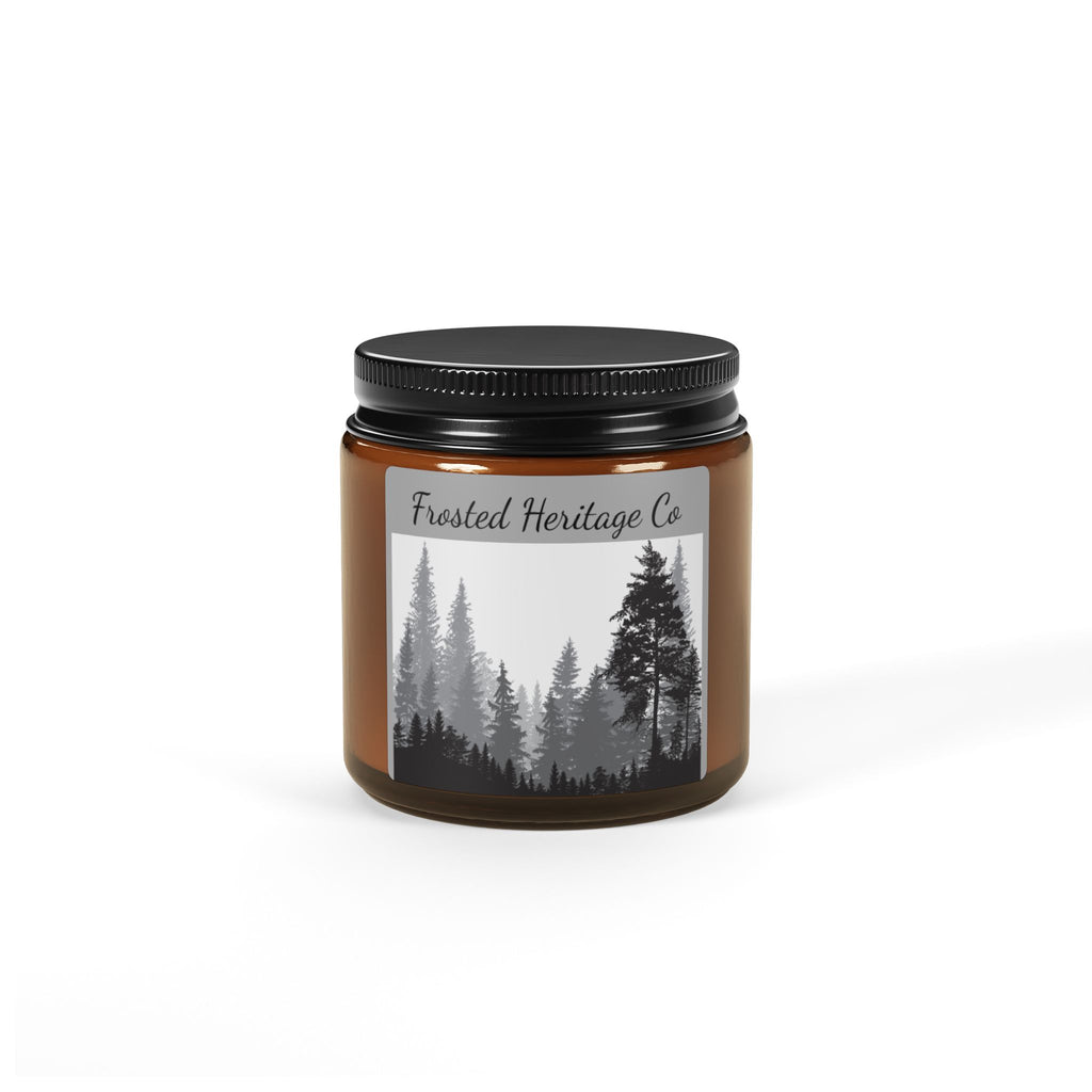 Soy Candle — Forest Pines Scented Amber Jar (Frosted Heritage Co.)