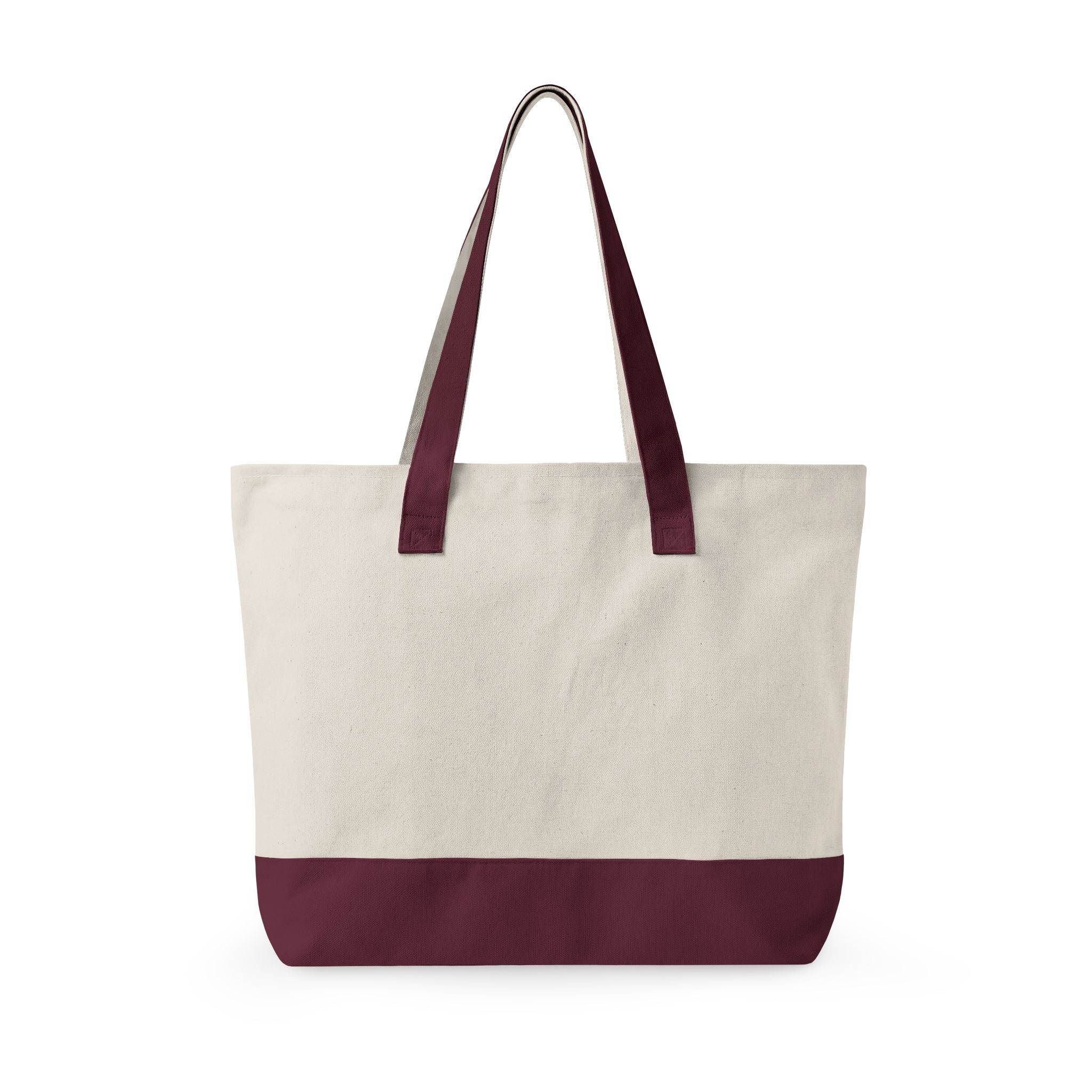Canvas Tote Bag — 'Bloom Where You Are Planted' Floral Zippered Tote