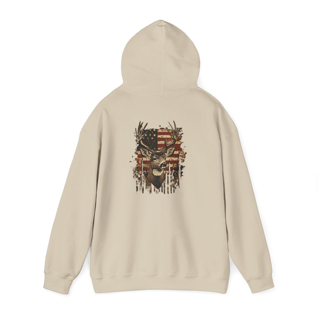 Rustic Patriotic Buck Hoodie