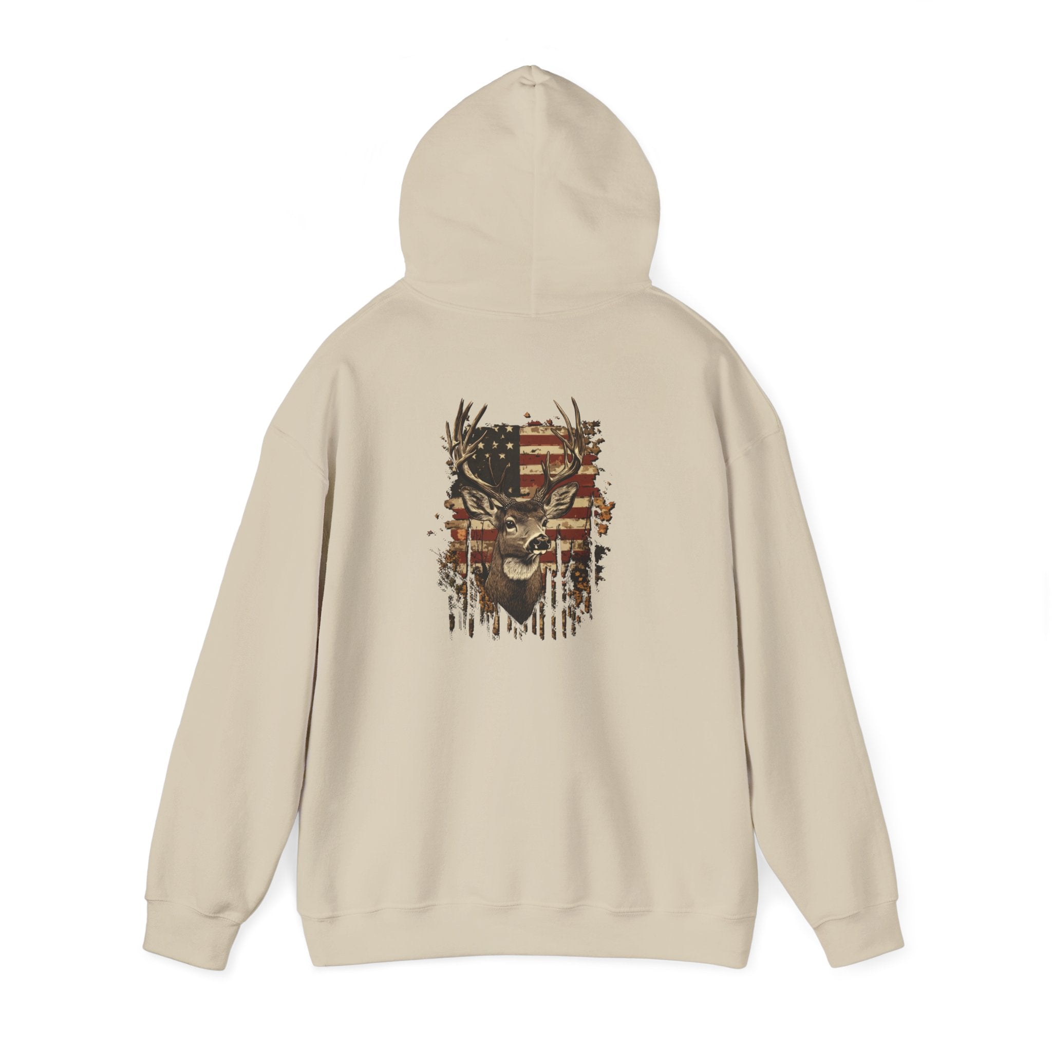 Rustic Patriotic Buck Hoodie