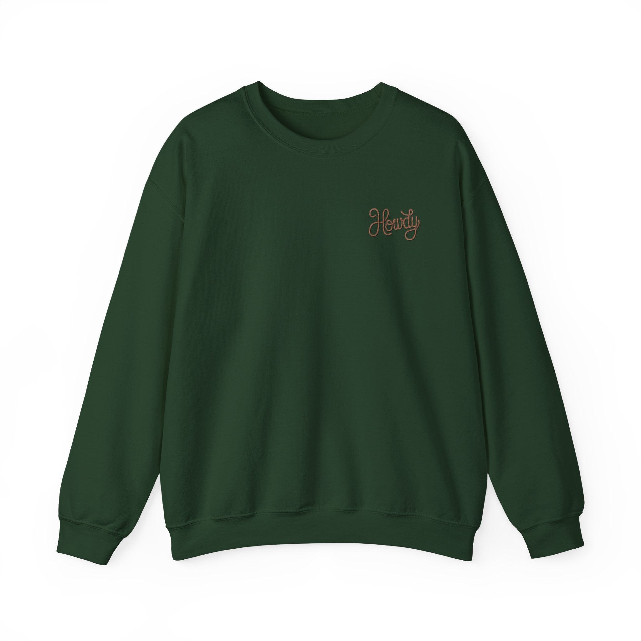 "Howdy" Cow Skull Floral Crewneck Sweatshirt