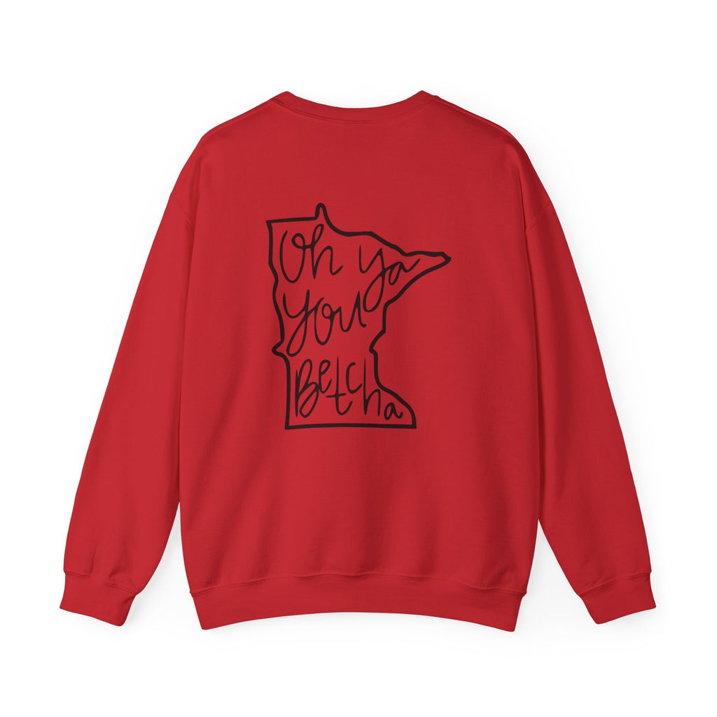 Minnesota 'Oh Ya You Betcha' Outline Crewneck