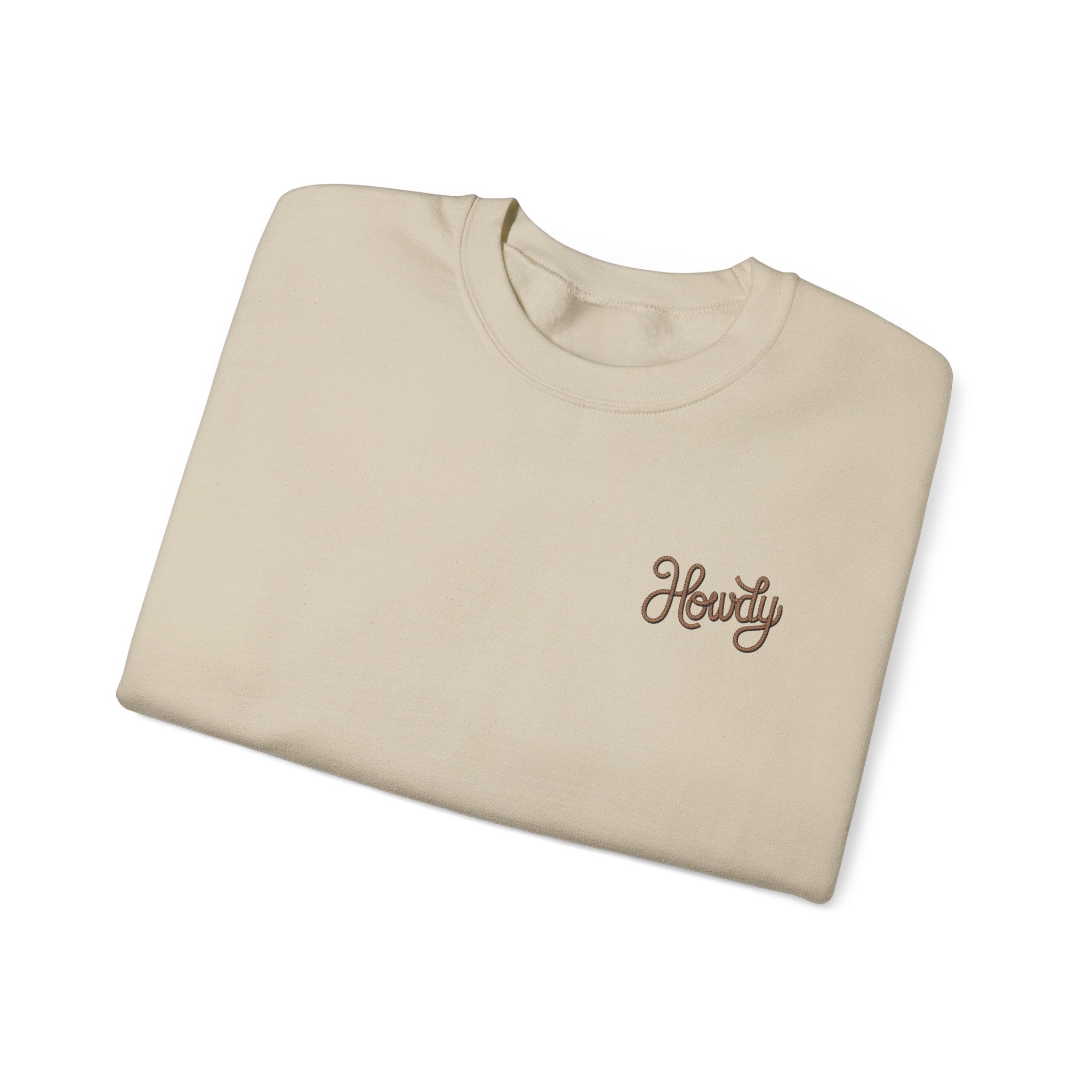 "Howdy" Cow Skull Floral Crewneck Sweatshirt