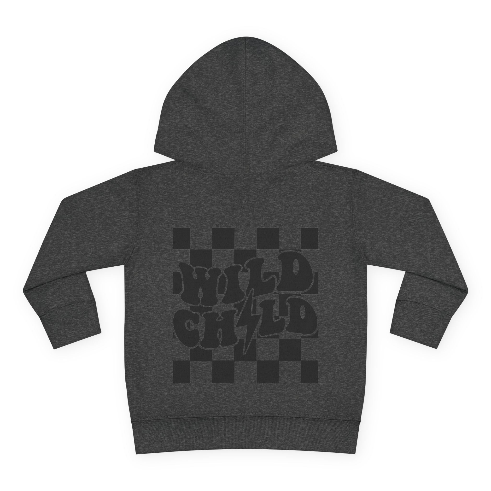 Toddler Hoodie — 'Wild Child' Checkerboard Graphic Pullover