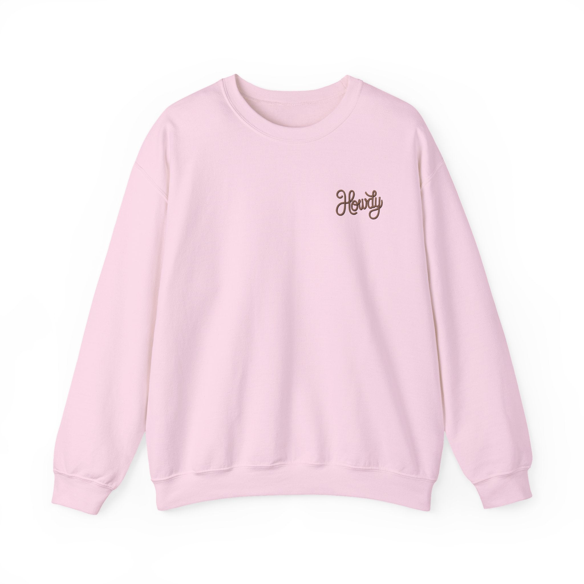 "Howdy" Cow Skull Floral Crewneck Sweatshirt