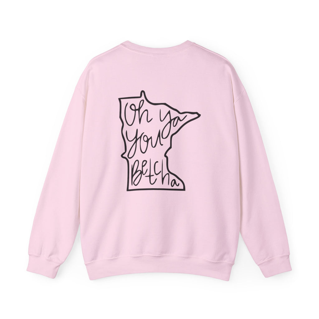Minnesota 'Oh Ya You Betcha' Outline Crewneck