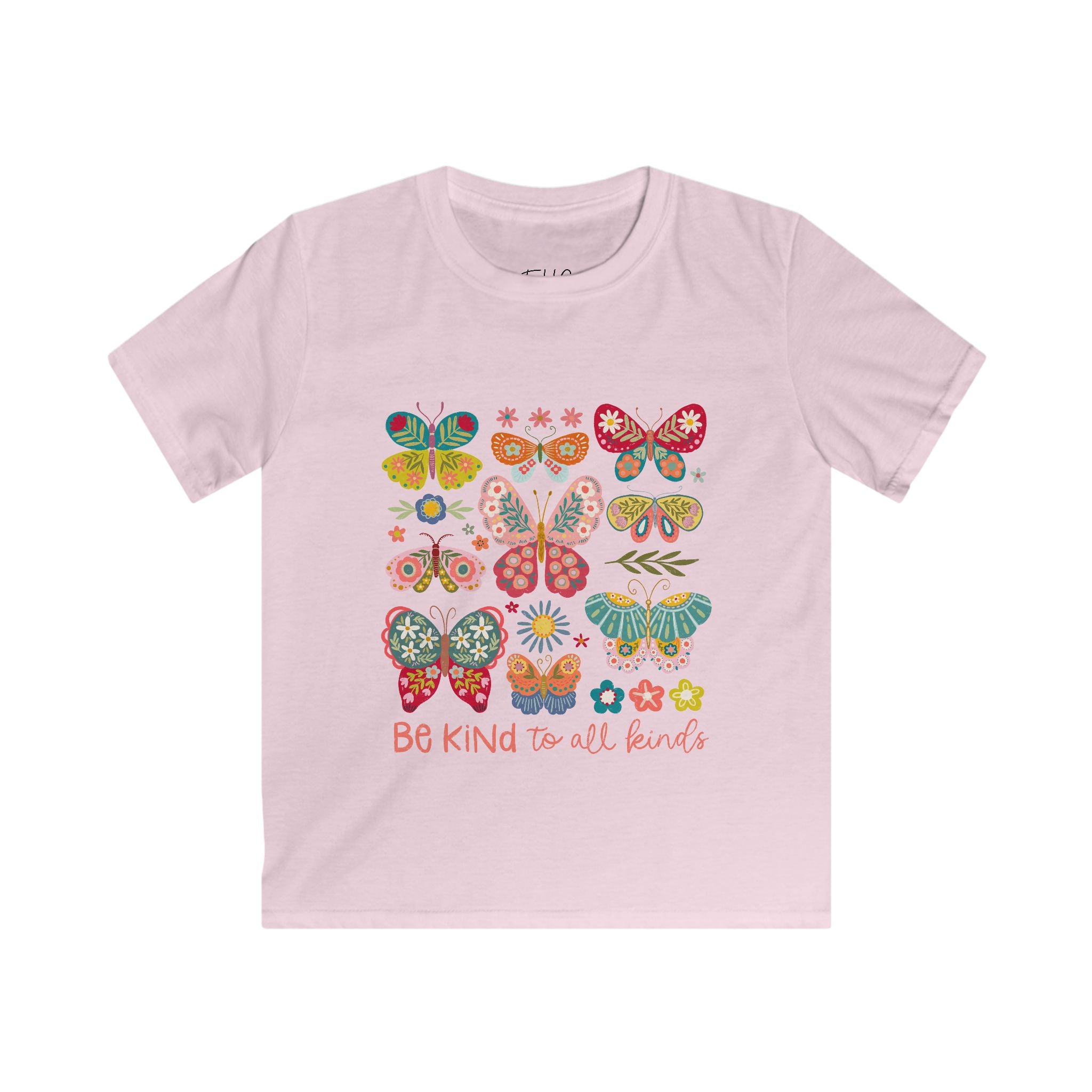 Kids Butterfly Tee - "Be Kind to All Kinds" Graphic Shirt