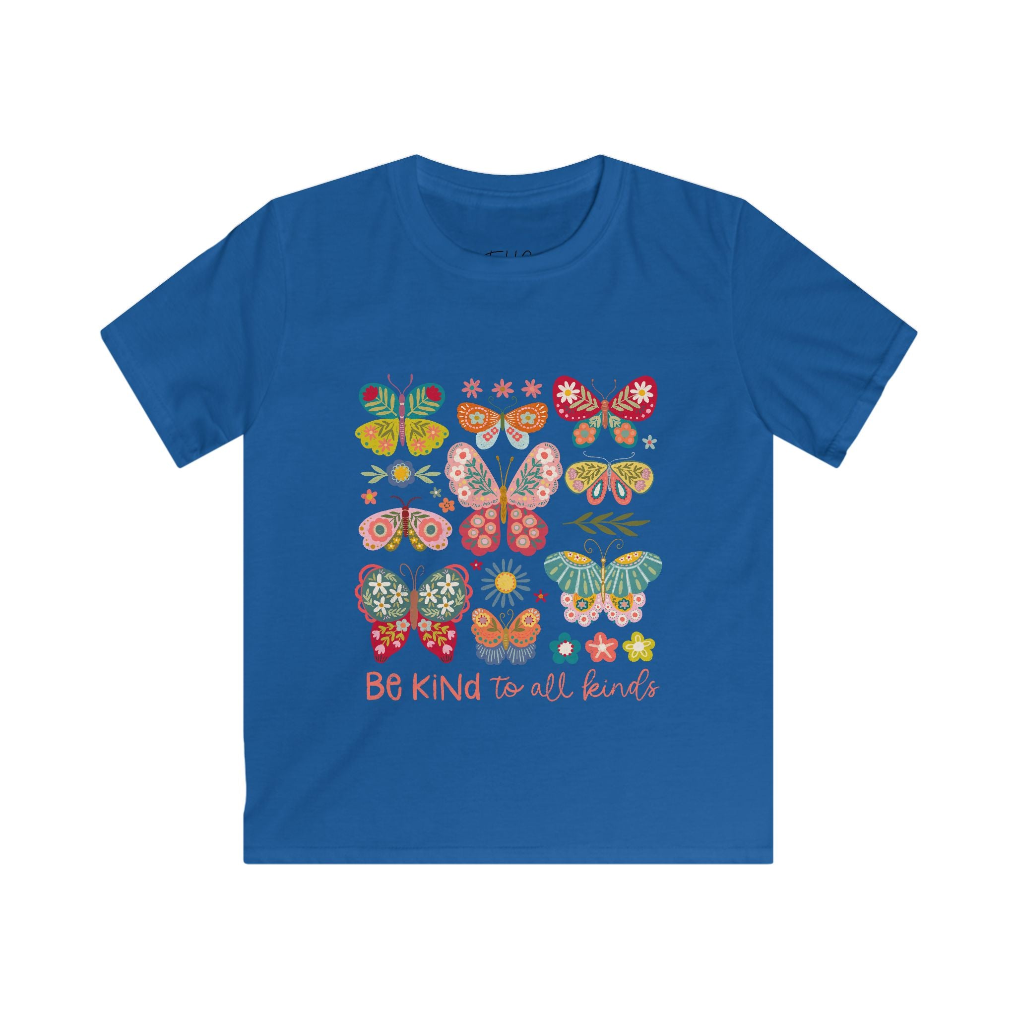 Kids Butterfly Tee - "Be Kind to All Kinds" Graphic Shirt