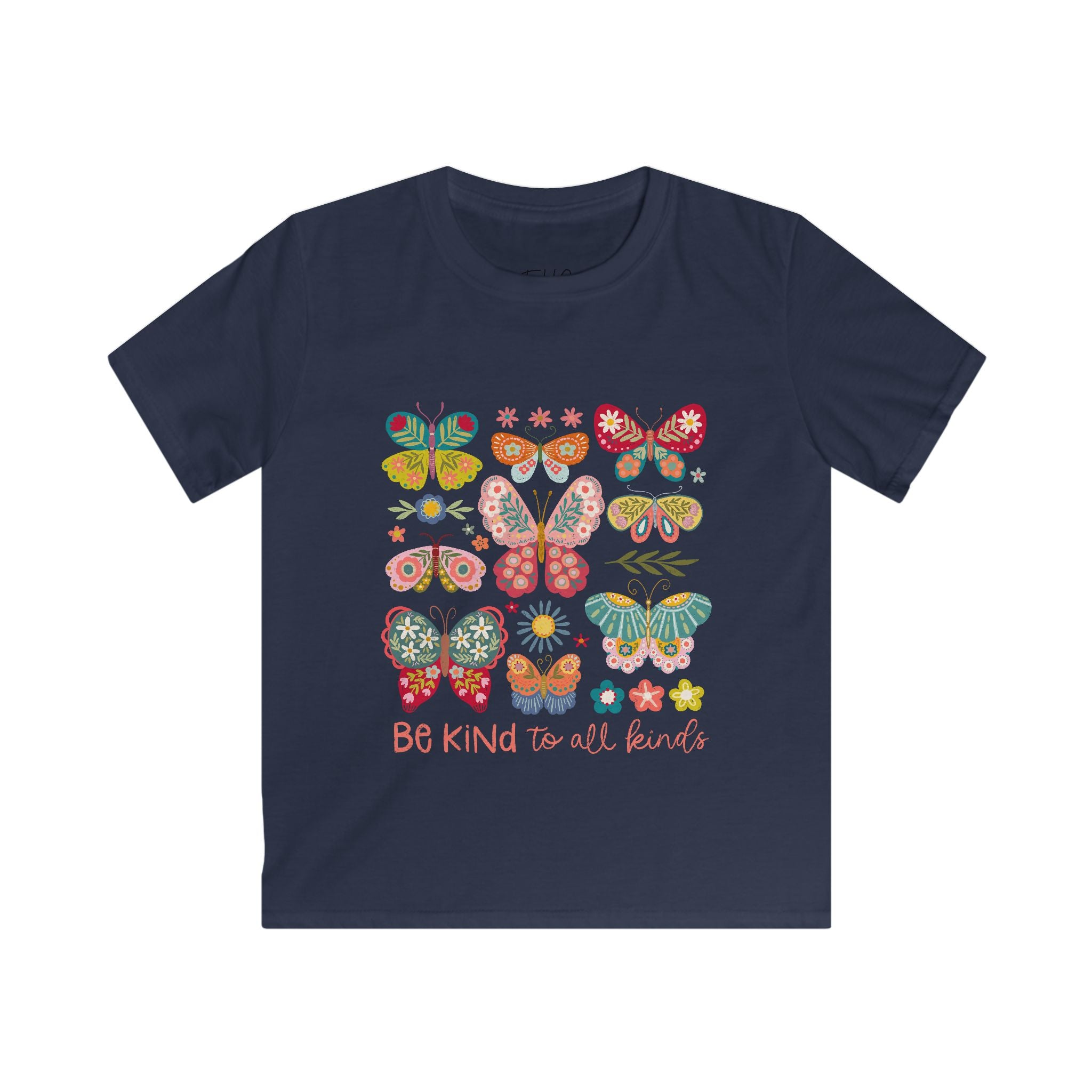 Kids Butterfly Tee - "Be Kind to All Kinds" Graphic Shirt