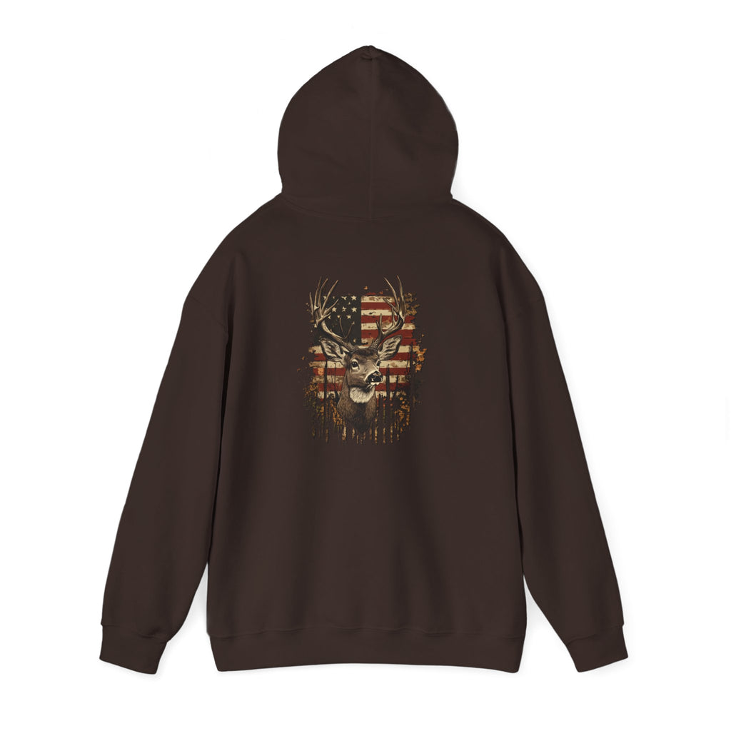 Rustic Patriotic Buck Hoodie