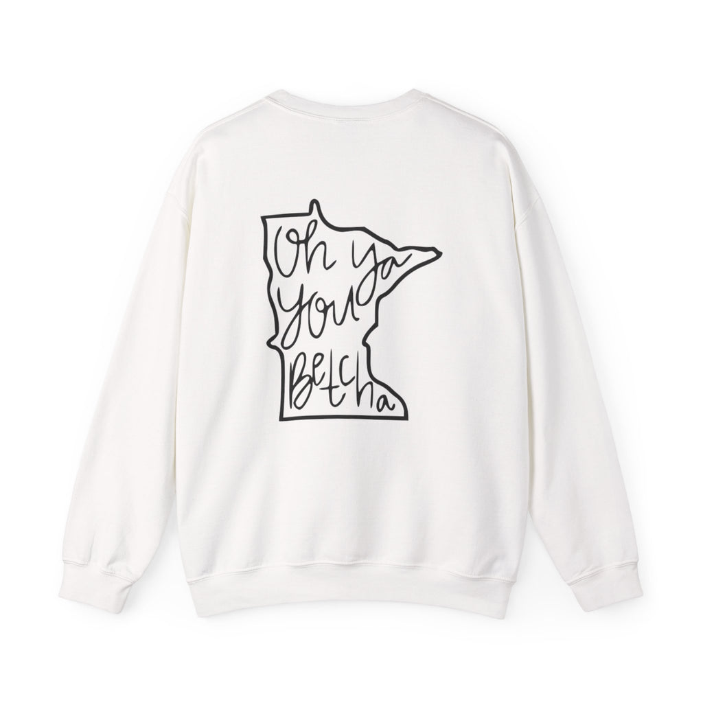 Minnesota 'Oh Ya You Betcha' Outline Crewneck