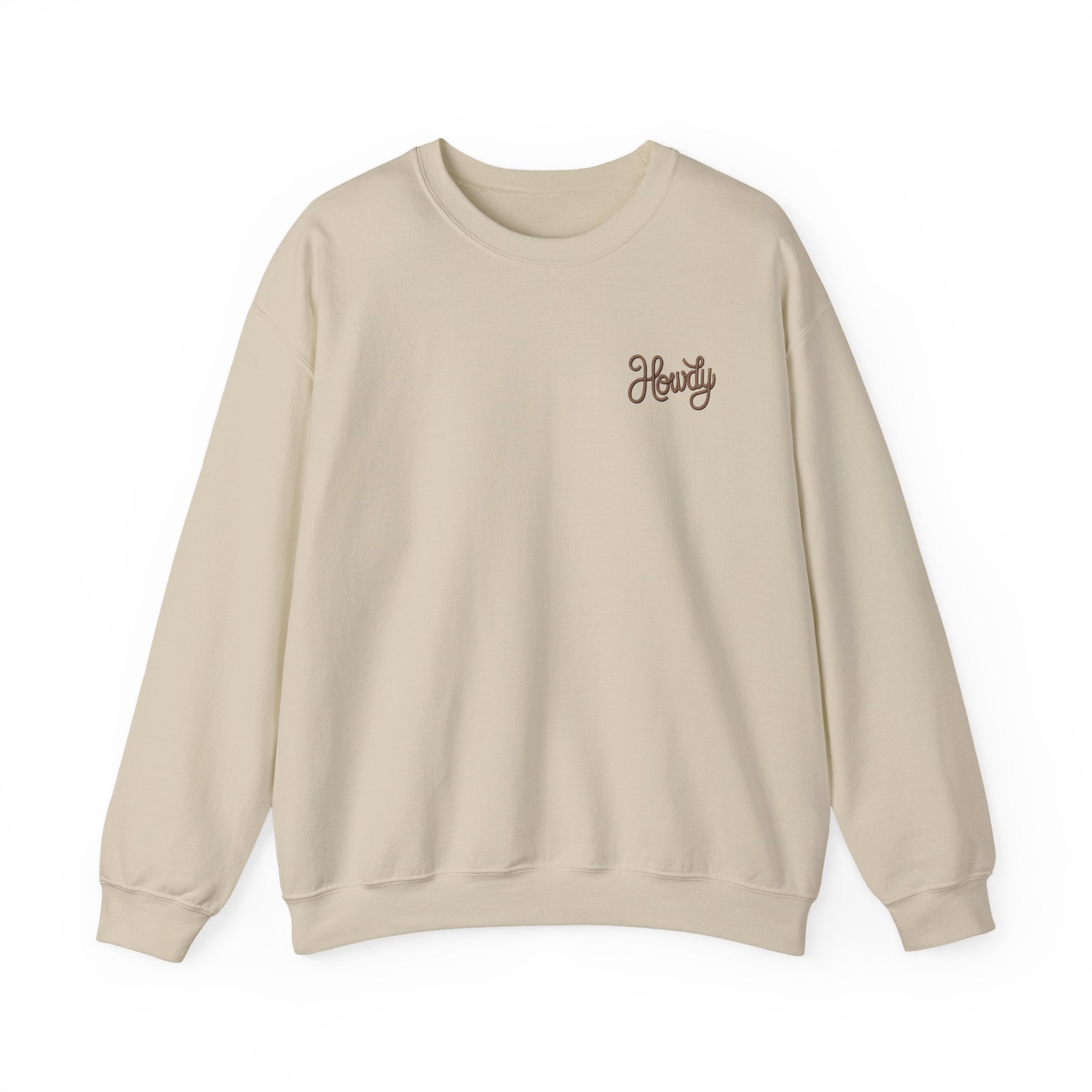 "Howdy" Cow Skull Floral Crewneck Sweatshirt