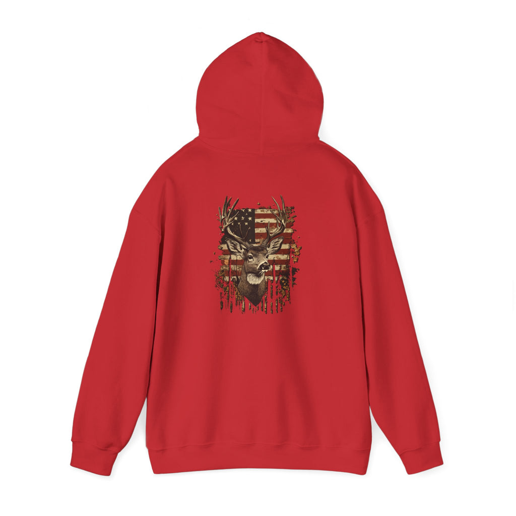 Rustic Patriotic Buck Hoodie