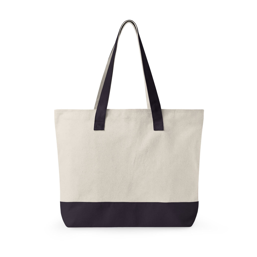 Canvas Tote Bag — 'Bloom Where You Are Planted' Floral Zippered Tote