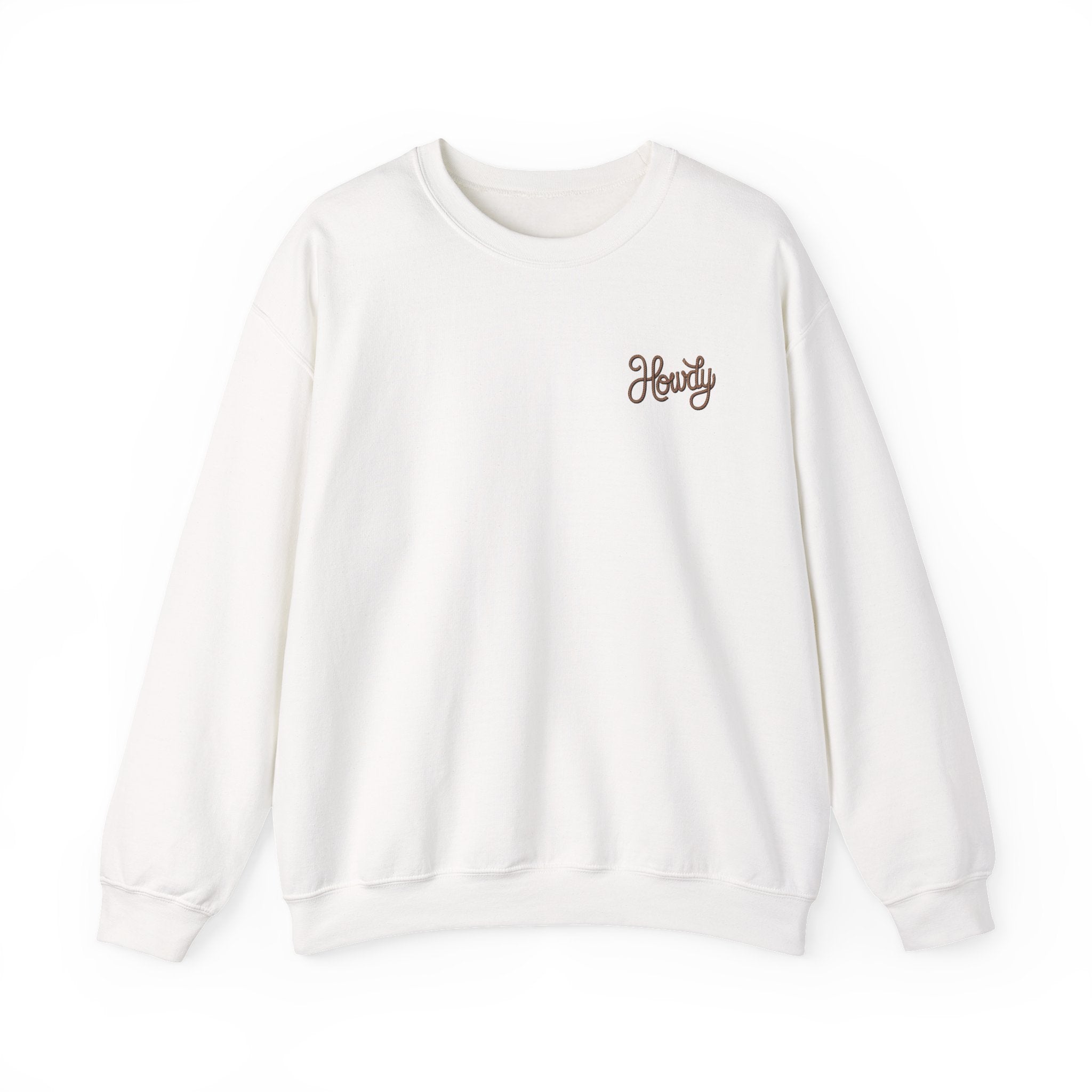 "Howdy" Cow Skull Floral Crewneck Sweatshirt
