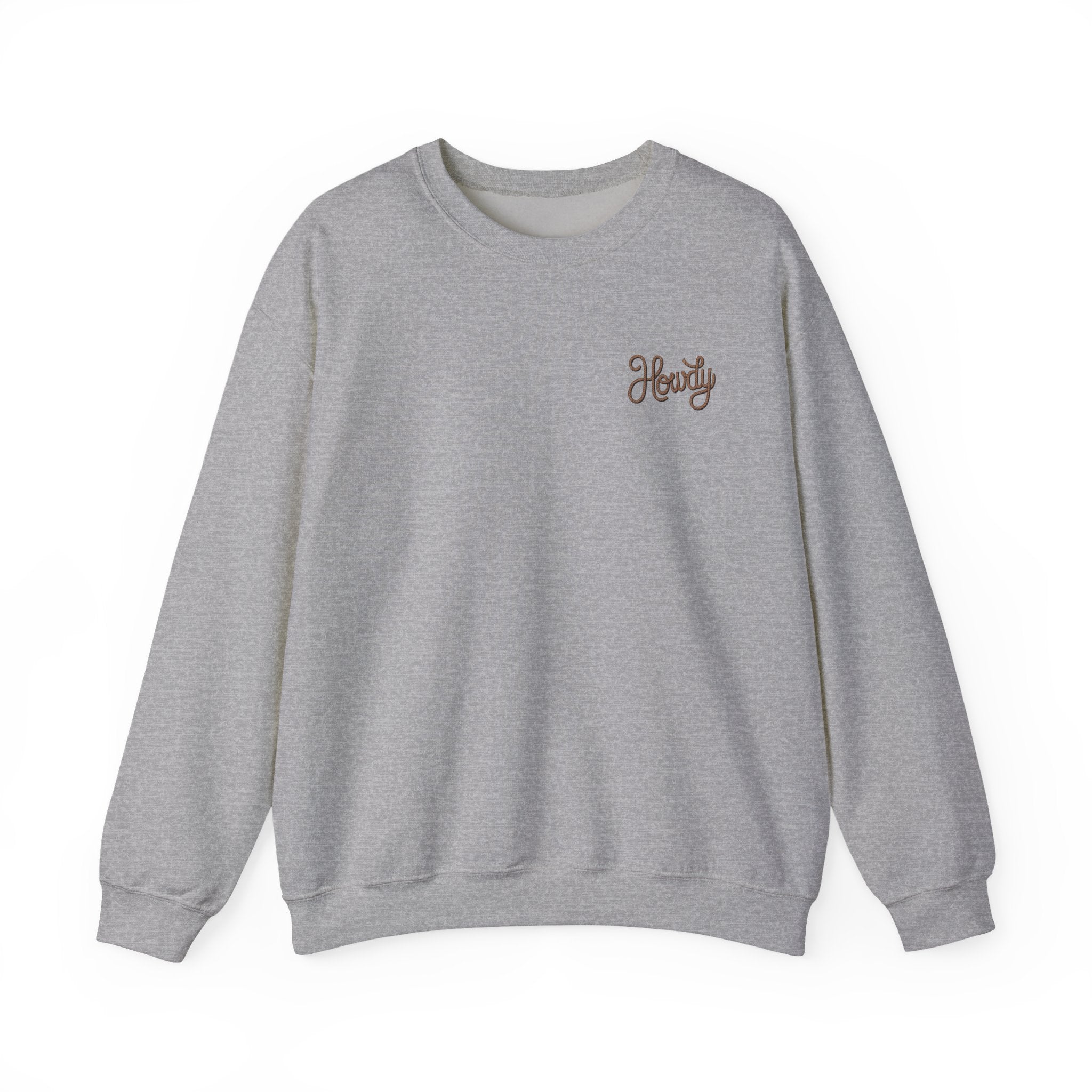"Howdy" Cow Skull Floral Crewneck Sweatshirt