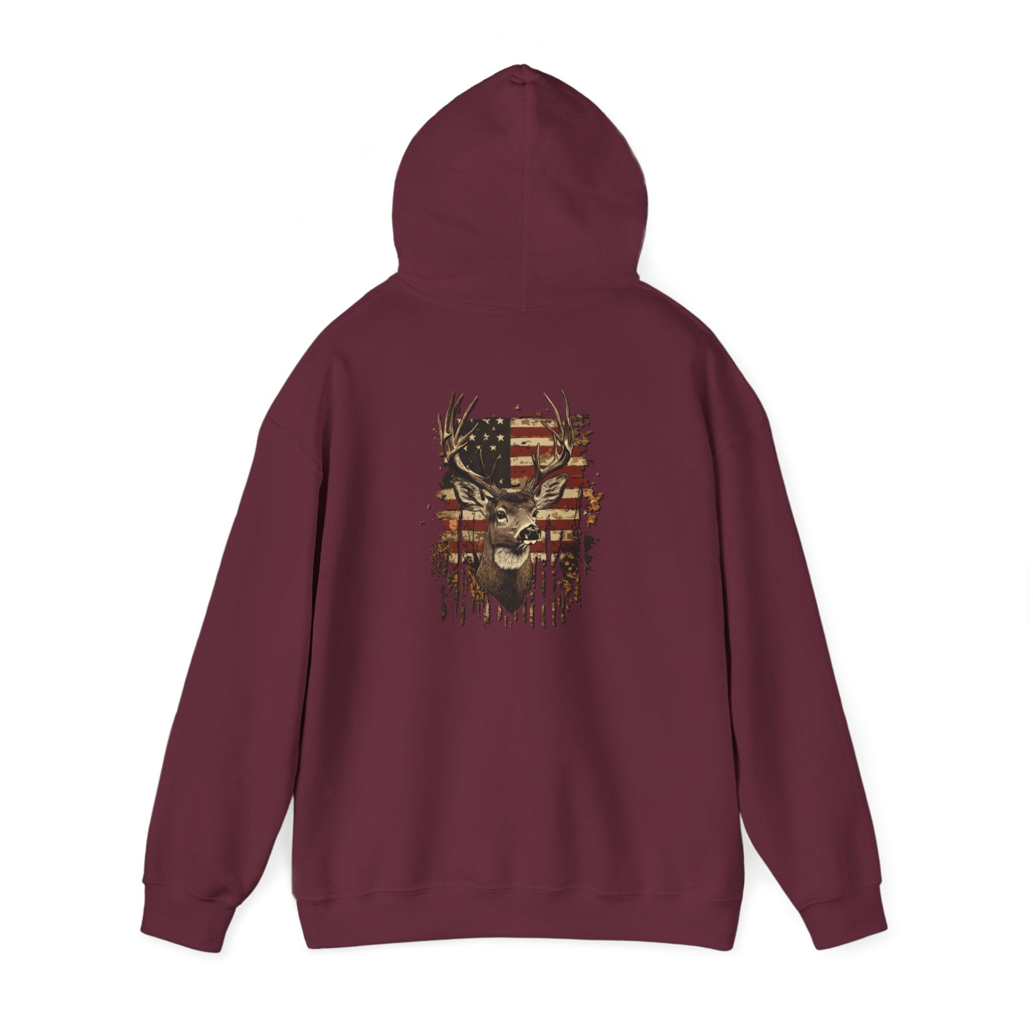 Rustic Patriotic Buck Hoodie