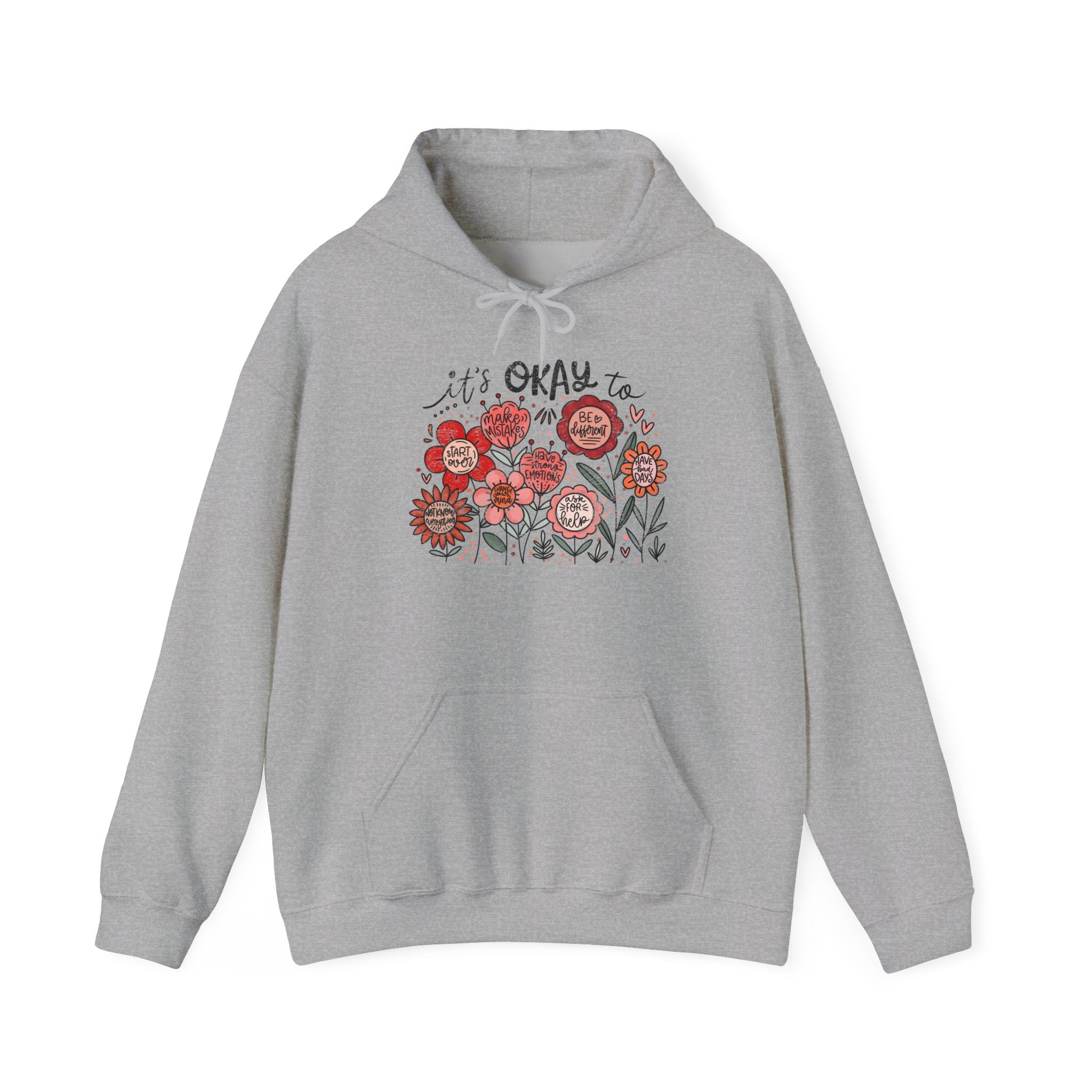 It’s Okay Floral Hoodie