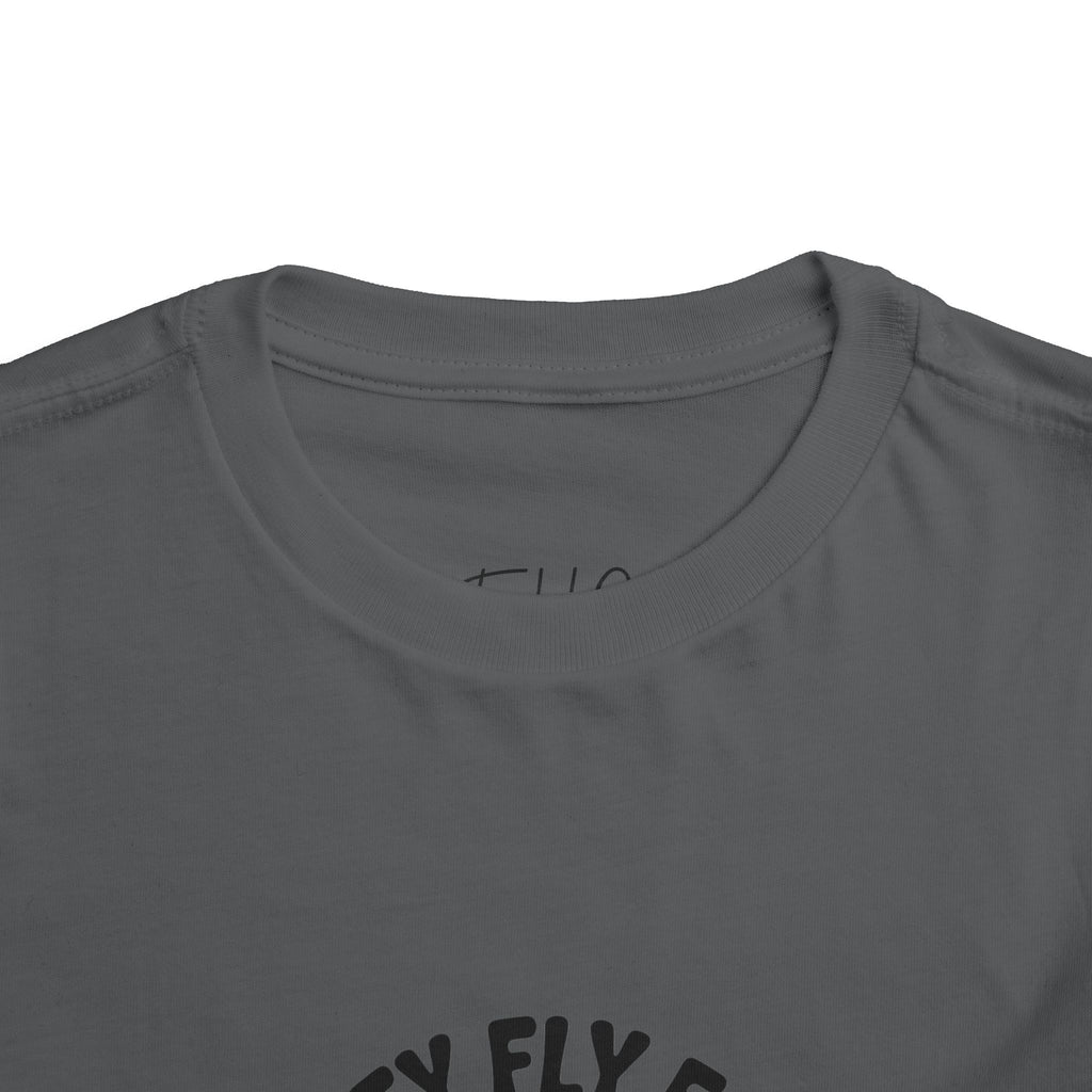 Toddler Tee — "Pretty Fly for a Little Guy" Checkered Vintage Graphic