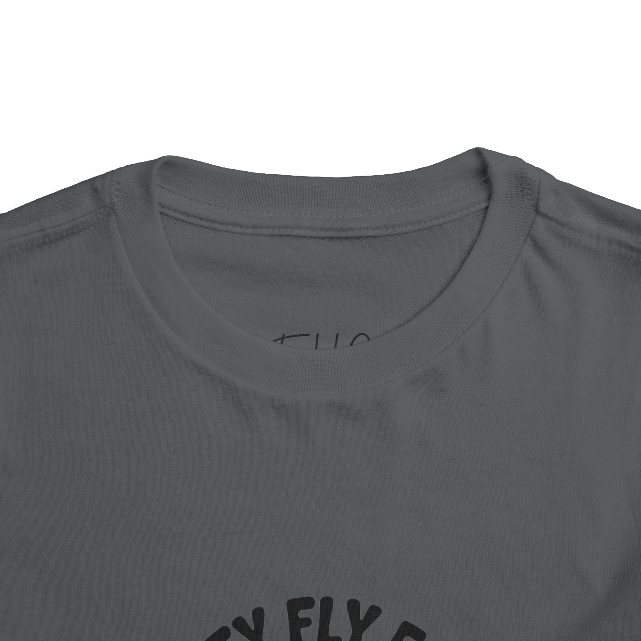 Toddler Tee — "Pretty Fly for a Little Guy" Checkered Vintage Graphic