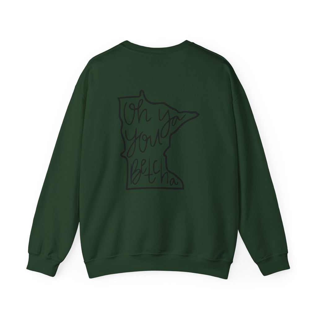 Minnesota 'Oh Ya You Betcha' Outline Crewneck
