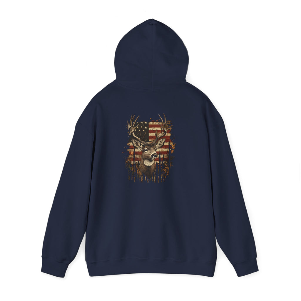 Rustic Patriotic Buck Hoodie
