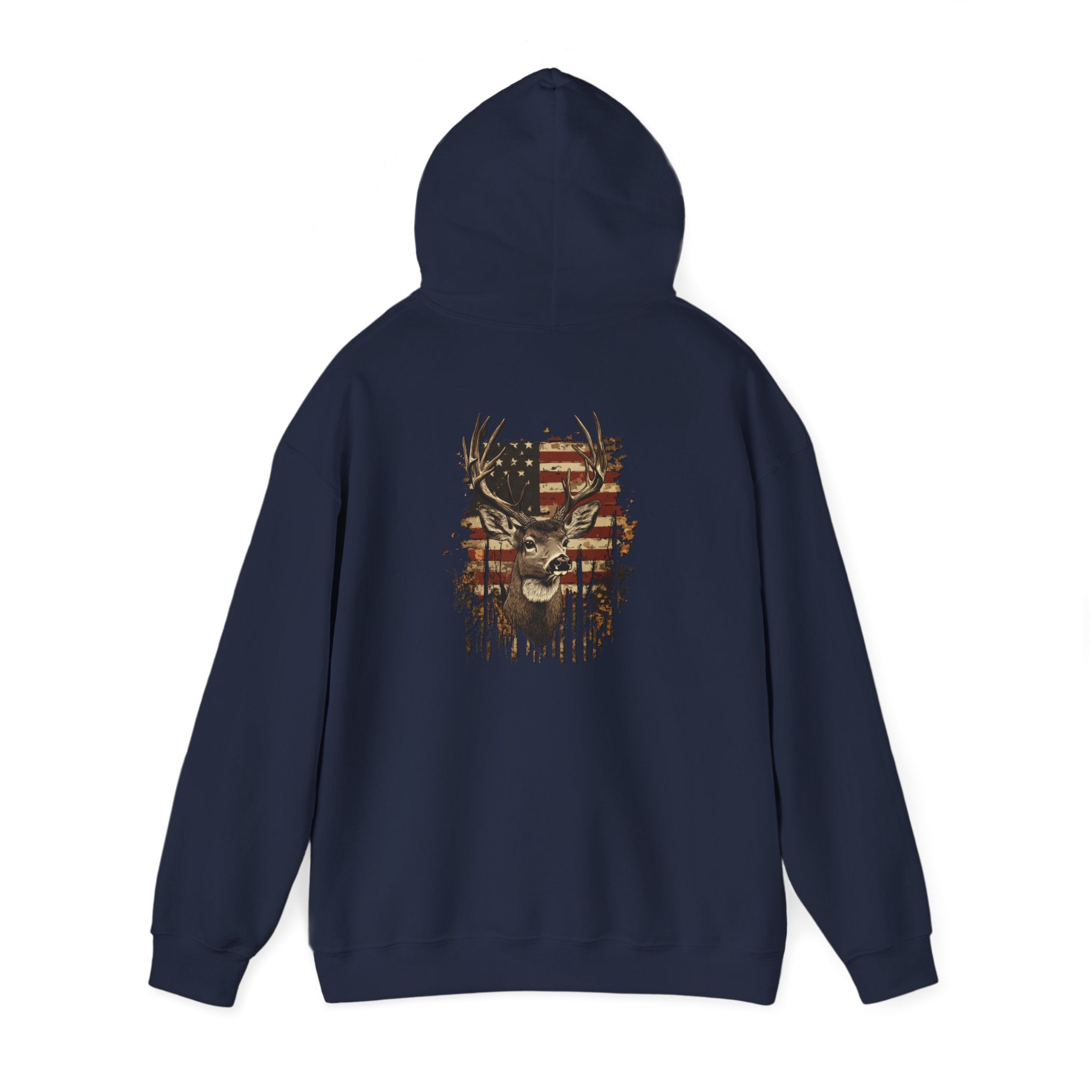 Rustic Patriotic Buck Hoodie