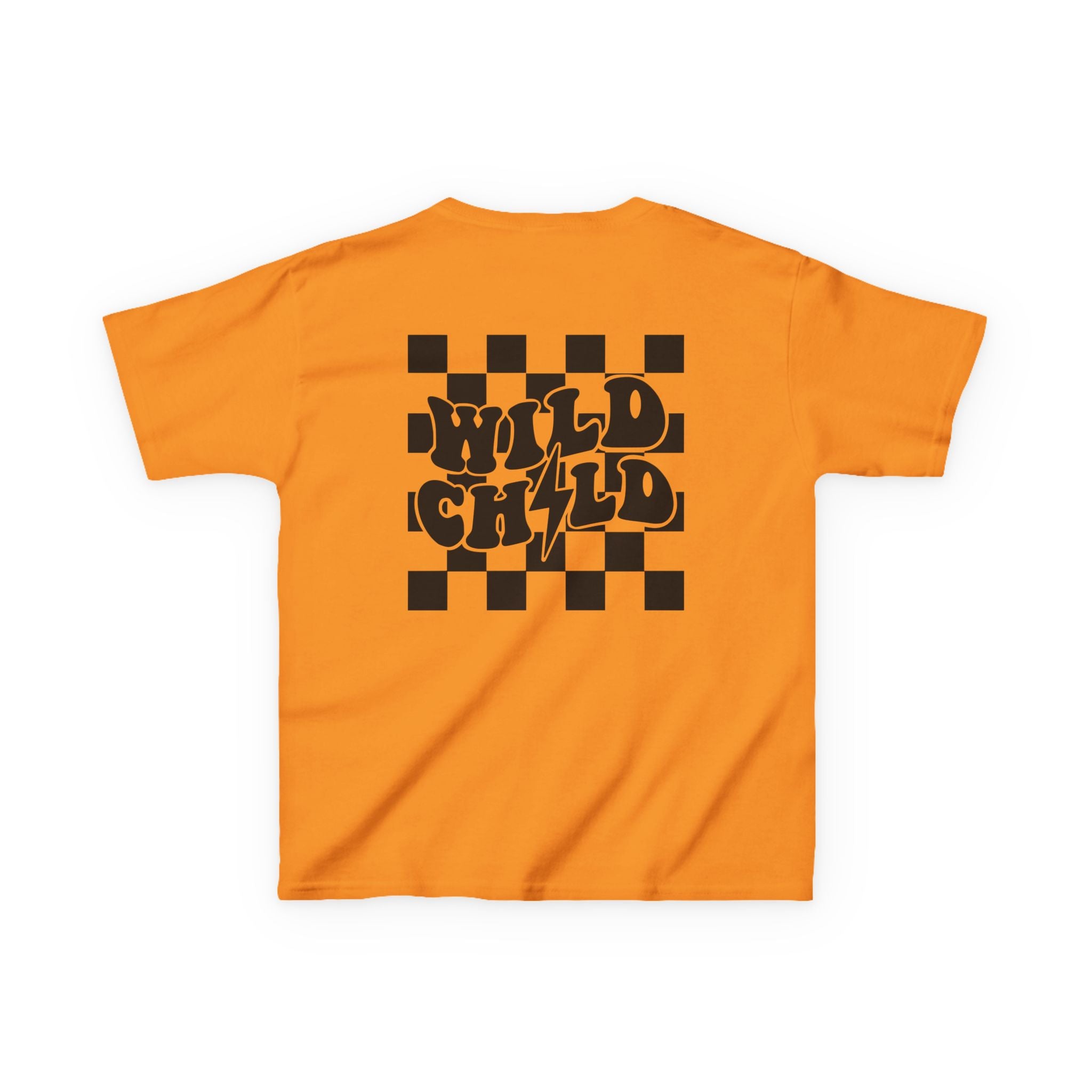 Kids Tee — 'Wild Child' Checkerboard Graphic
