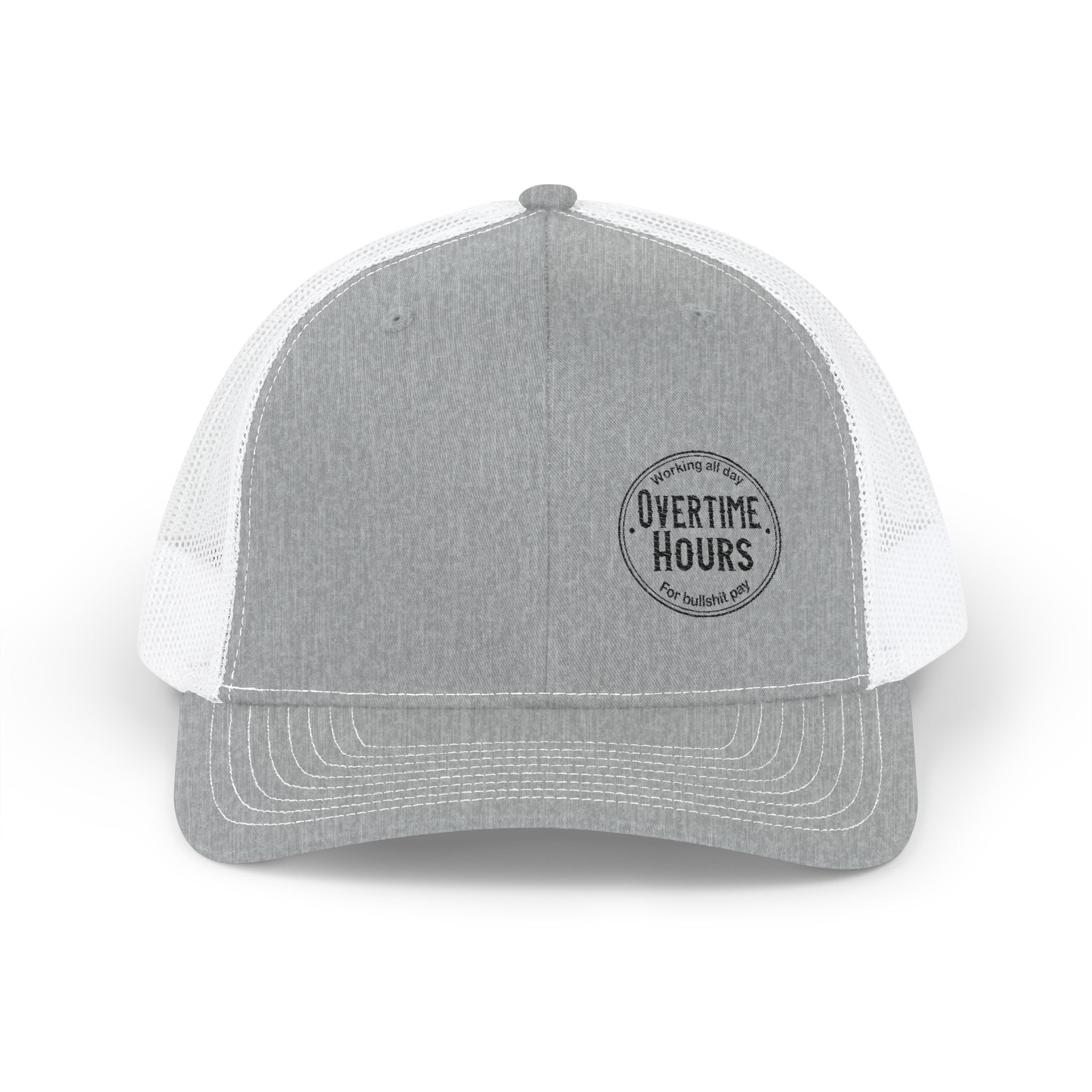 Overtime Hours Embroidered Trucker Cap