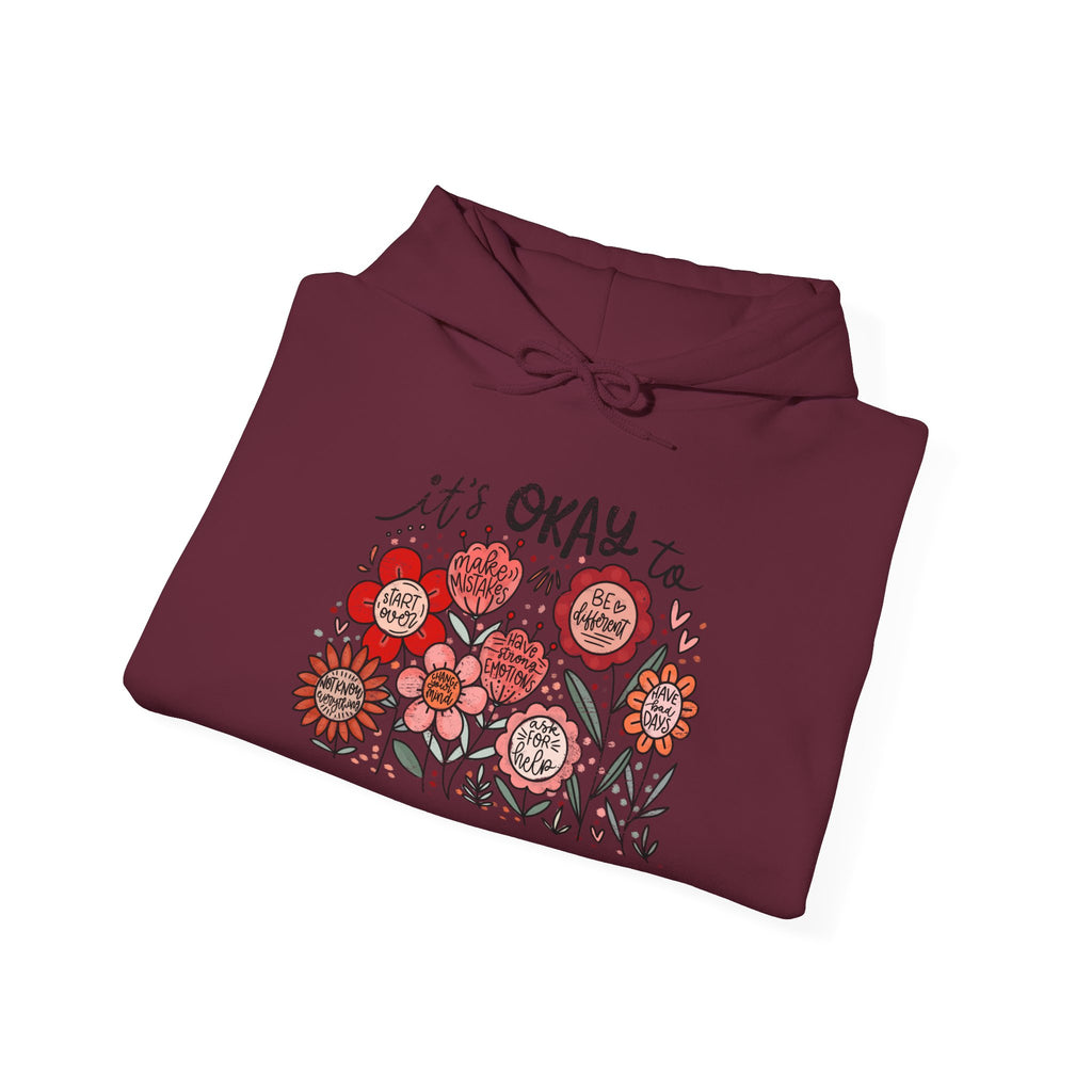 It’s Okay Floral Hoodie