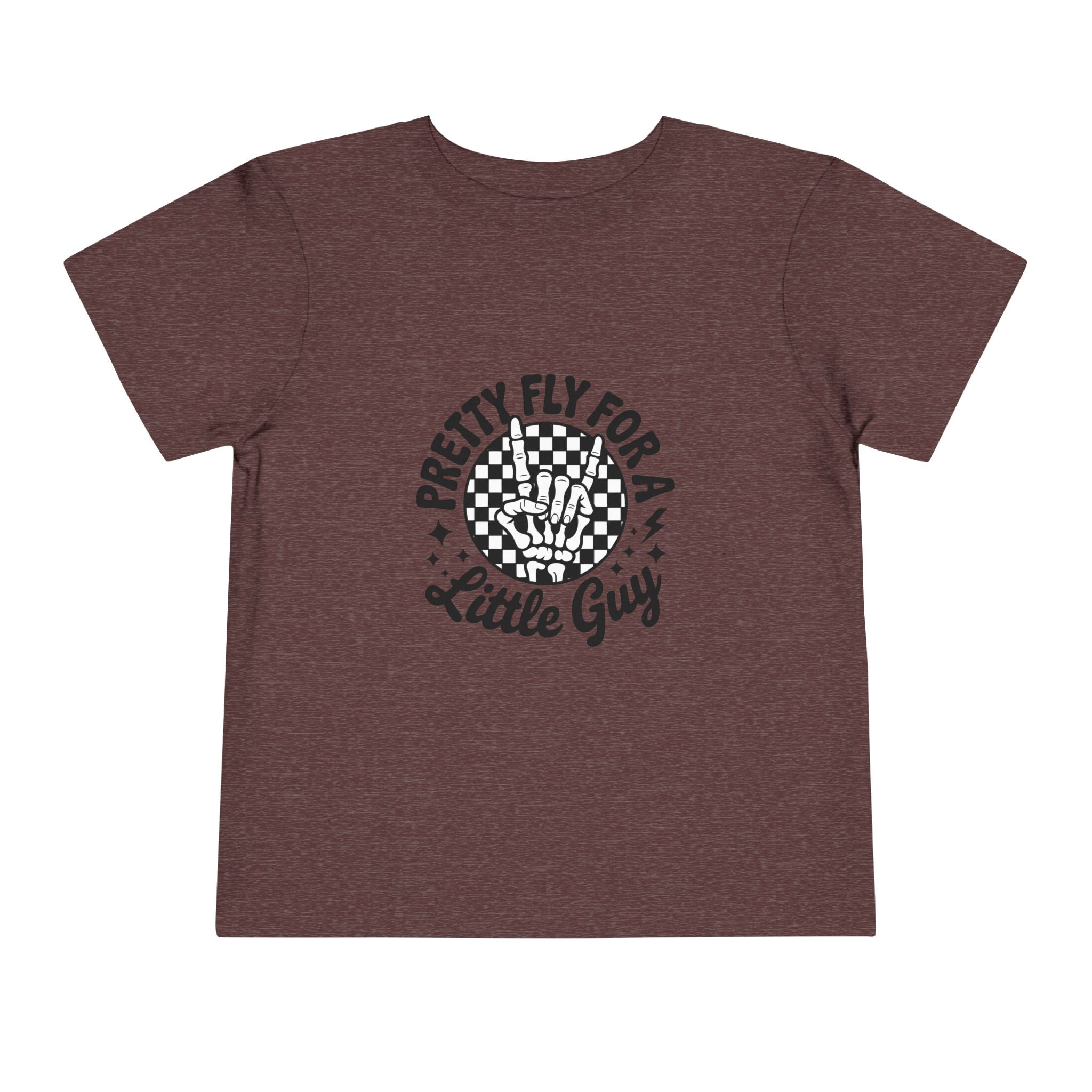 Toddler Tee — "Pretty Fly for a Little Guy" Checkered Vintage Graphic
