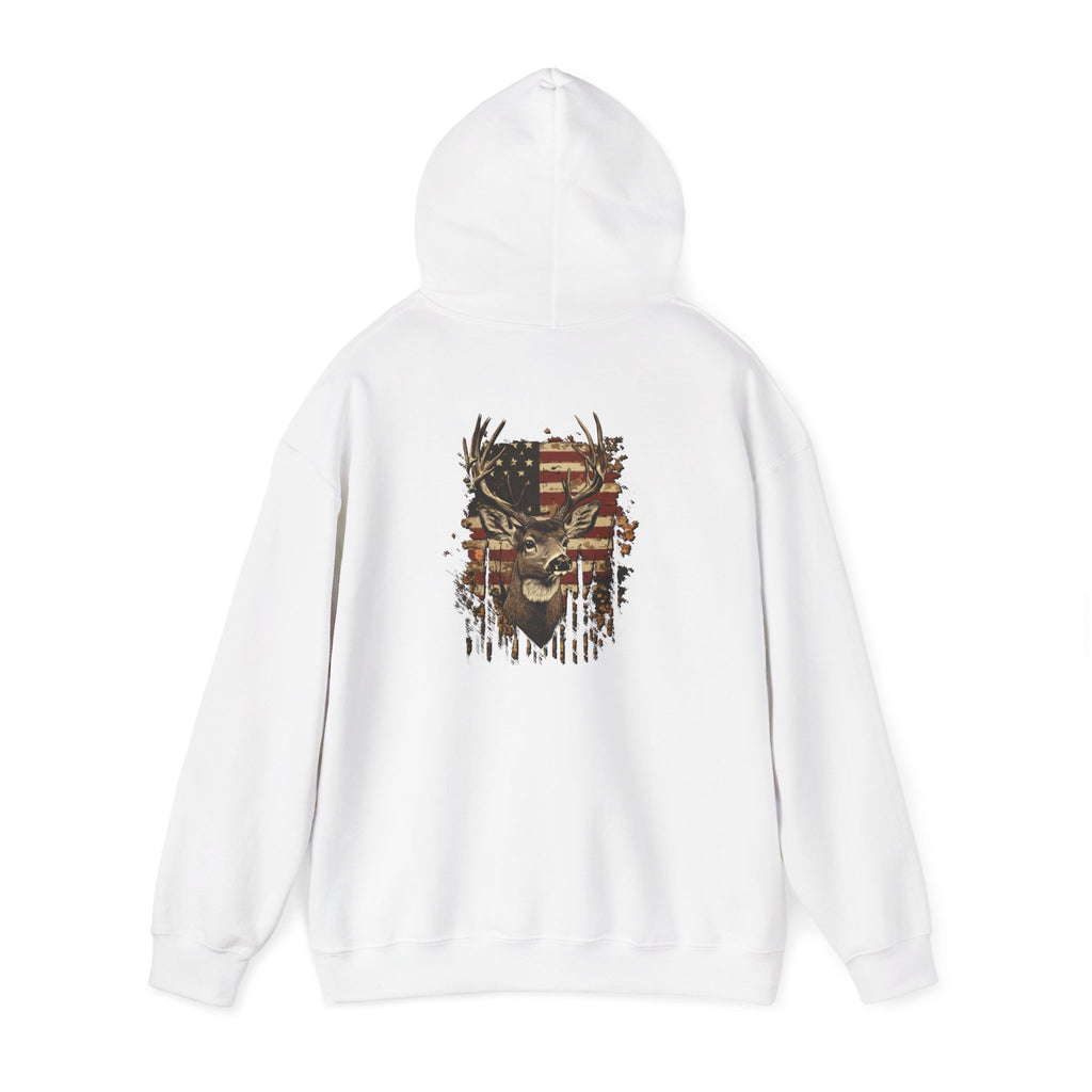 Rustic Patriotic Buck Hoodie