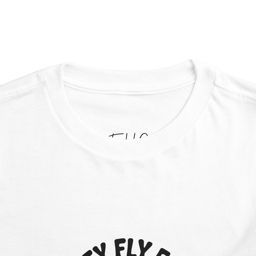 Toddler Tee — "Pretty Fly for a Little Guy" Checkered Vintage Graphic