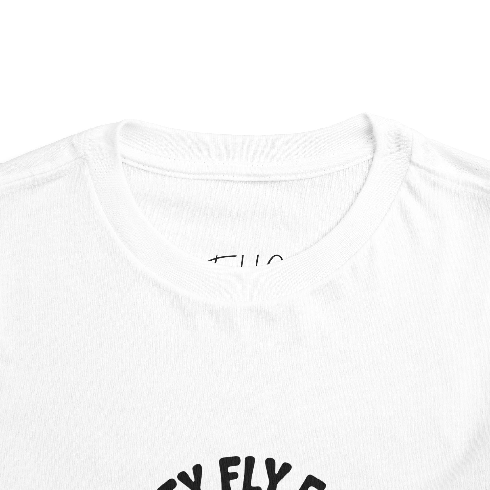 Toddler Tee — "Pretty Fly for a Little Guy" Checkered Vintage Graphic