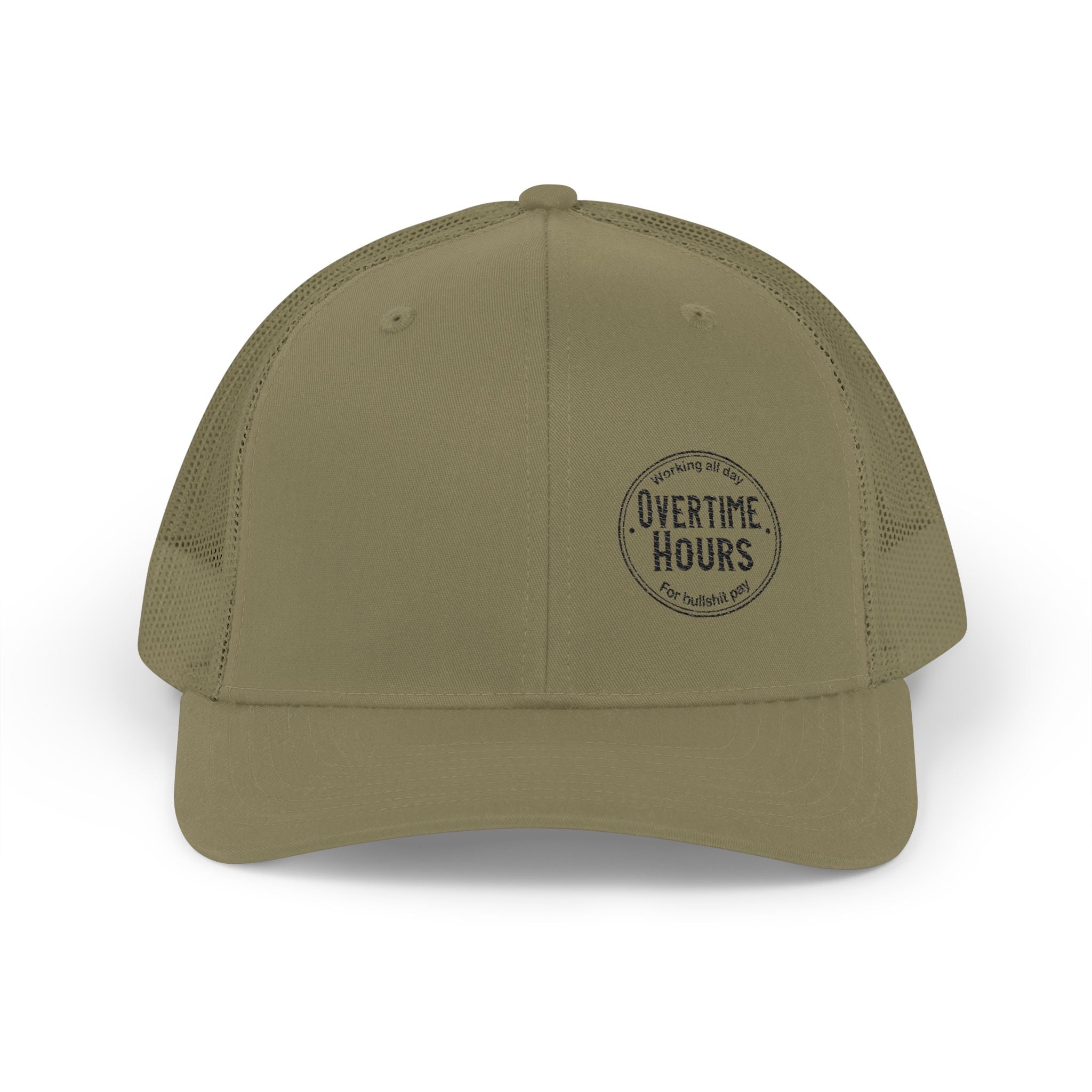 Overtime Hours Embroidered Trucker Cap